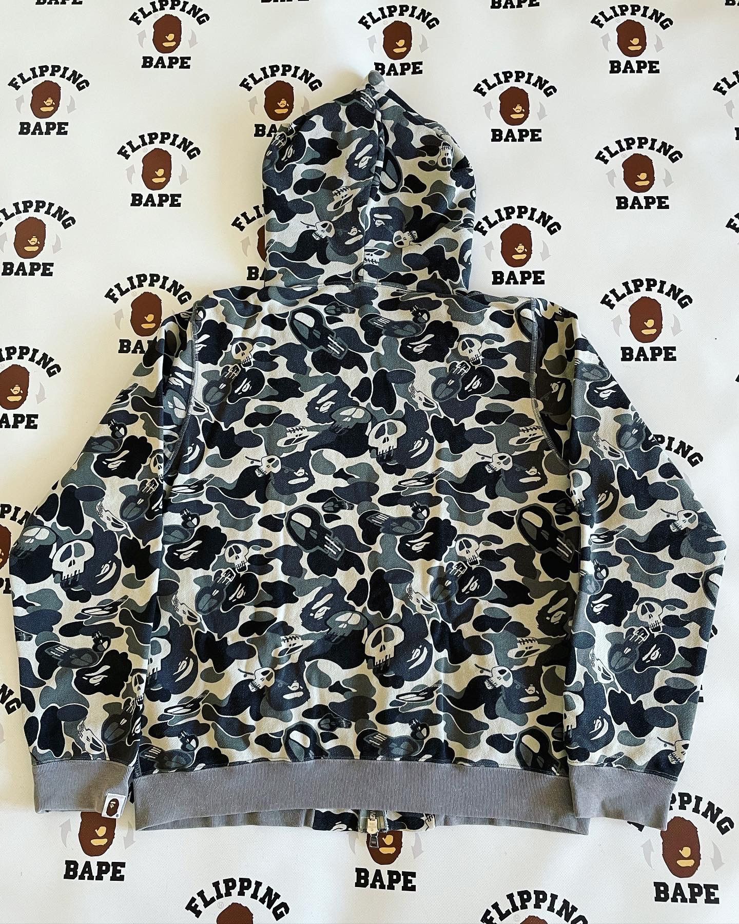 BAPE x STUSSY FULL ZIP HOODIE