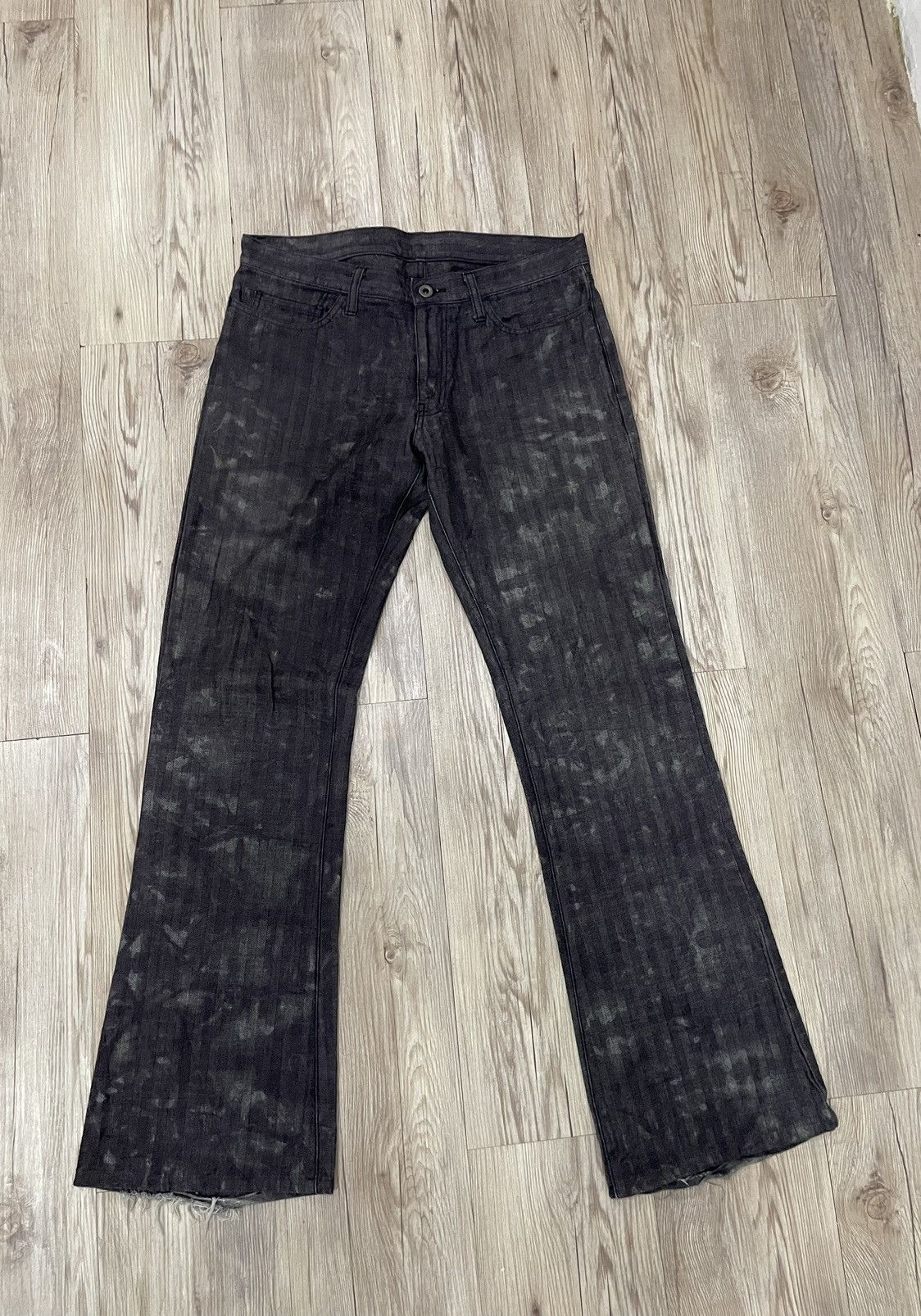 If Six Was Nine Flare Jeans Edge Rupert Stripped Jeans Size US 34 / EU 50 - 13 Thumbnail
