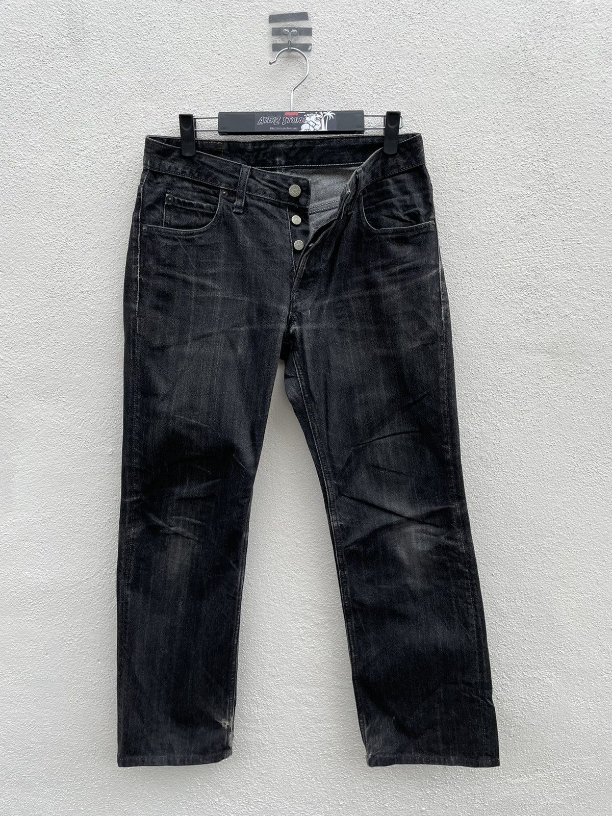 HOLLYWOOD RANCH MARKET HR Market Distressed Denim Jeans Made In Japan Size US 30 / EU 46 - 1 Thumbnail