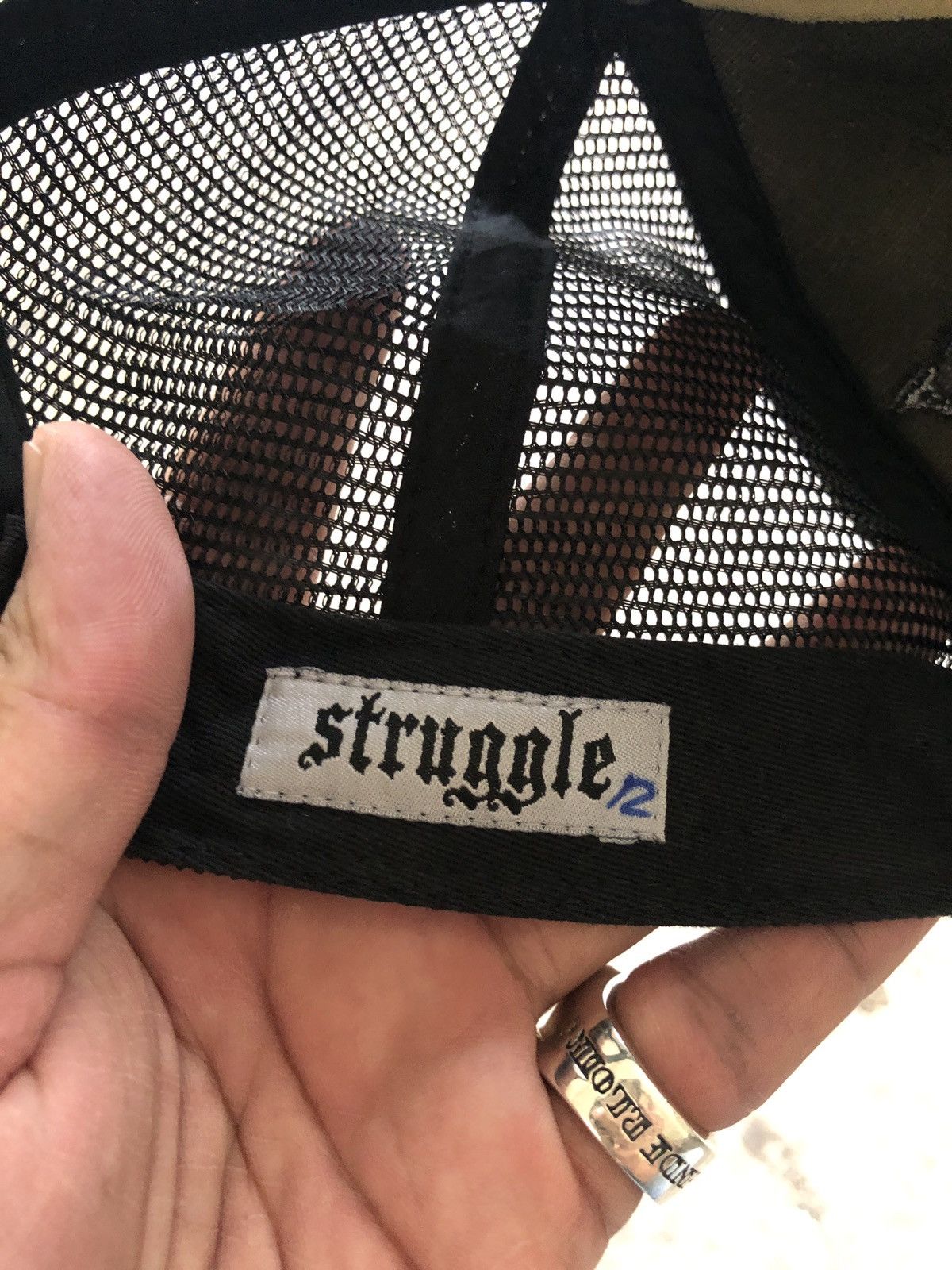 Japanese Brand STRUGGLE JAPAN “BLOODY NUMBER” TRUCKER CAP HATS Size ONE SIZE - 7 Thumbnail