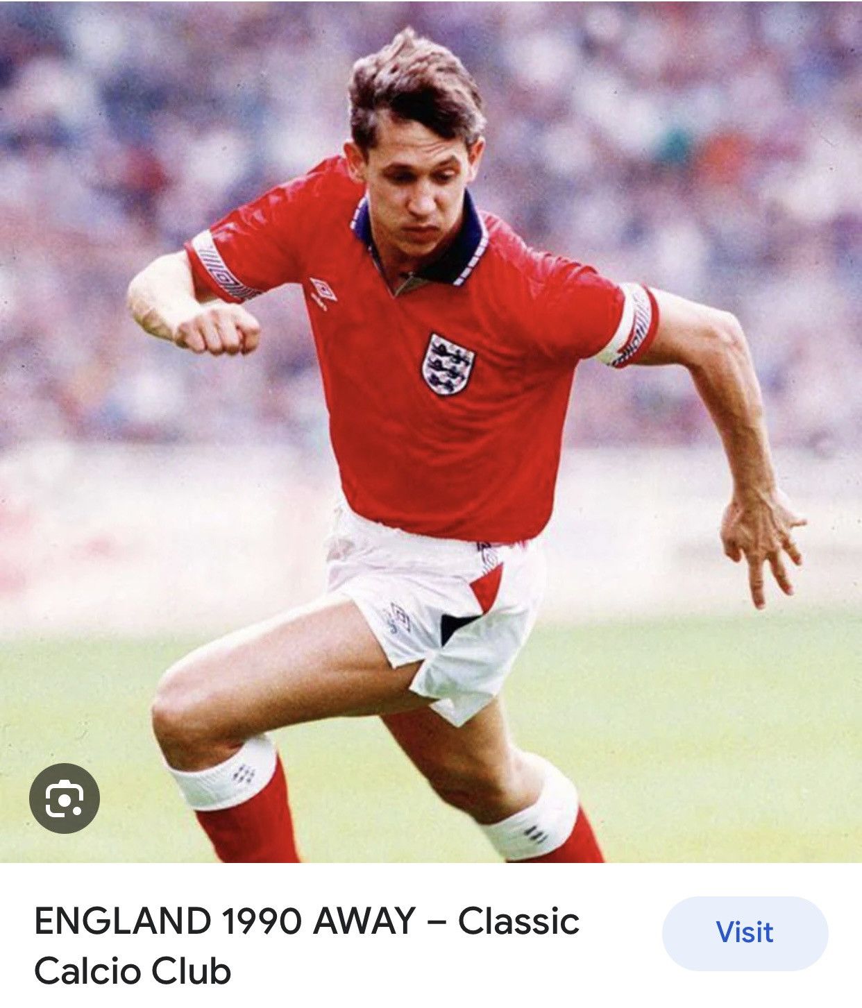 Vintage Vintage England Jersey 1990 Template Size US M / EU 48-50 / 2 - 2 Thumbnail