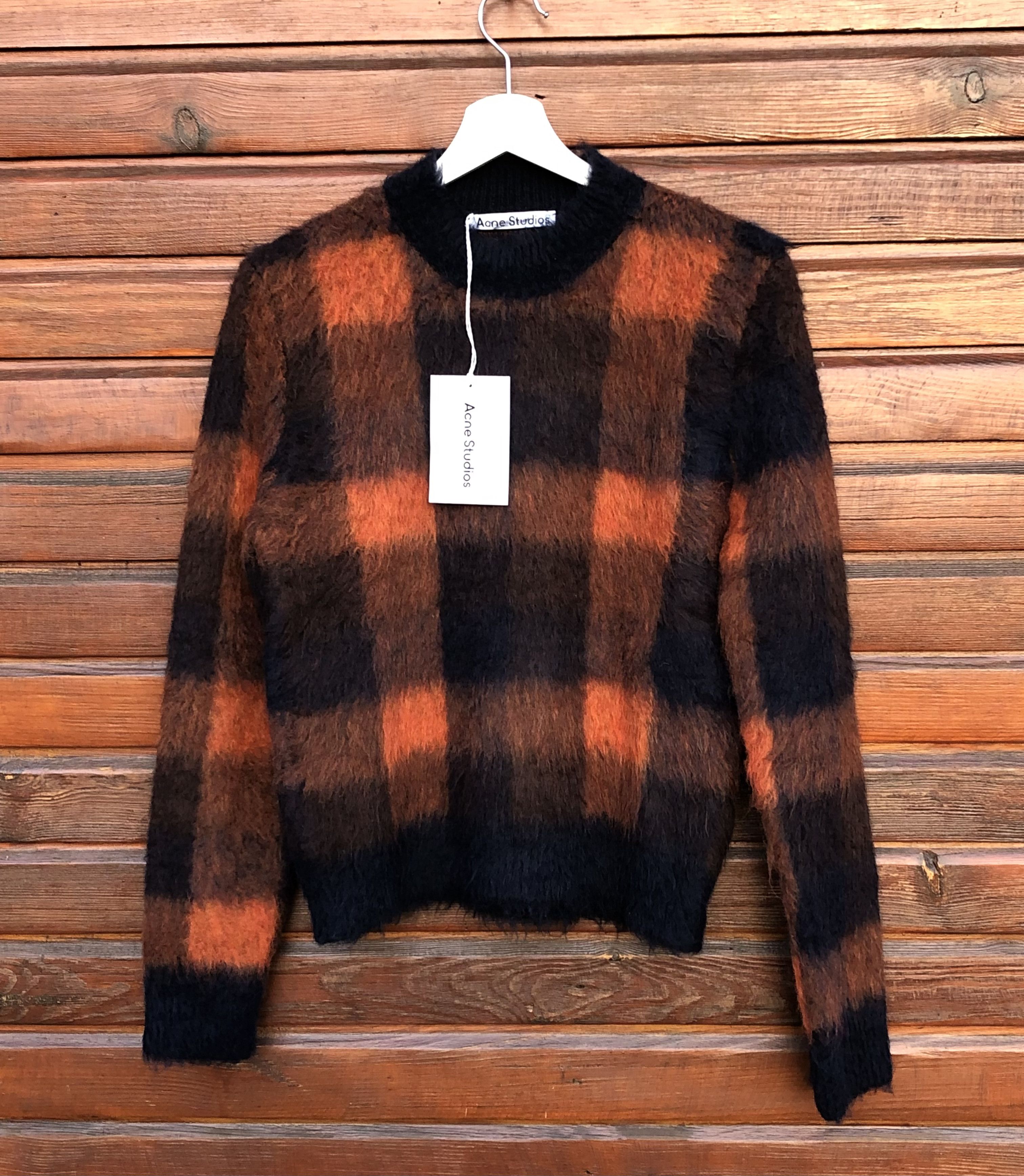 Acne Studios Kanya Check Alpaca Blend Fuzzy Sweater Size S / US 4 / IT 40 - 1 Thumbnail