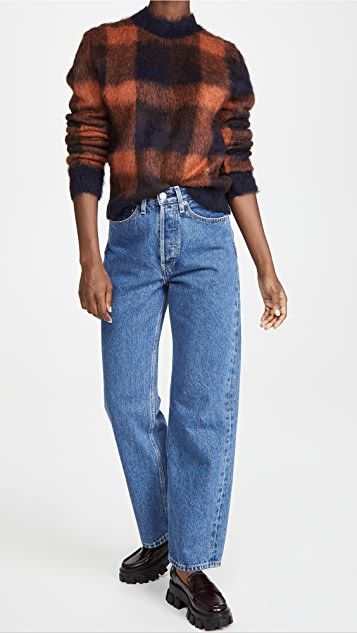 Acne Studios Kanya Check Alpaca Blend Fuzzy Sweater Size S / US 4 / IT 40 - 2 Thumbnail