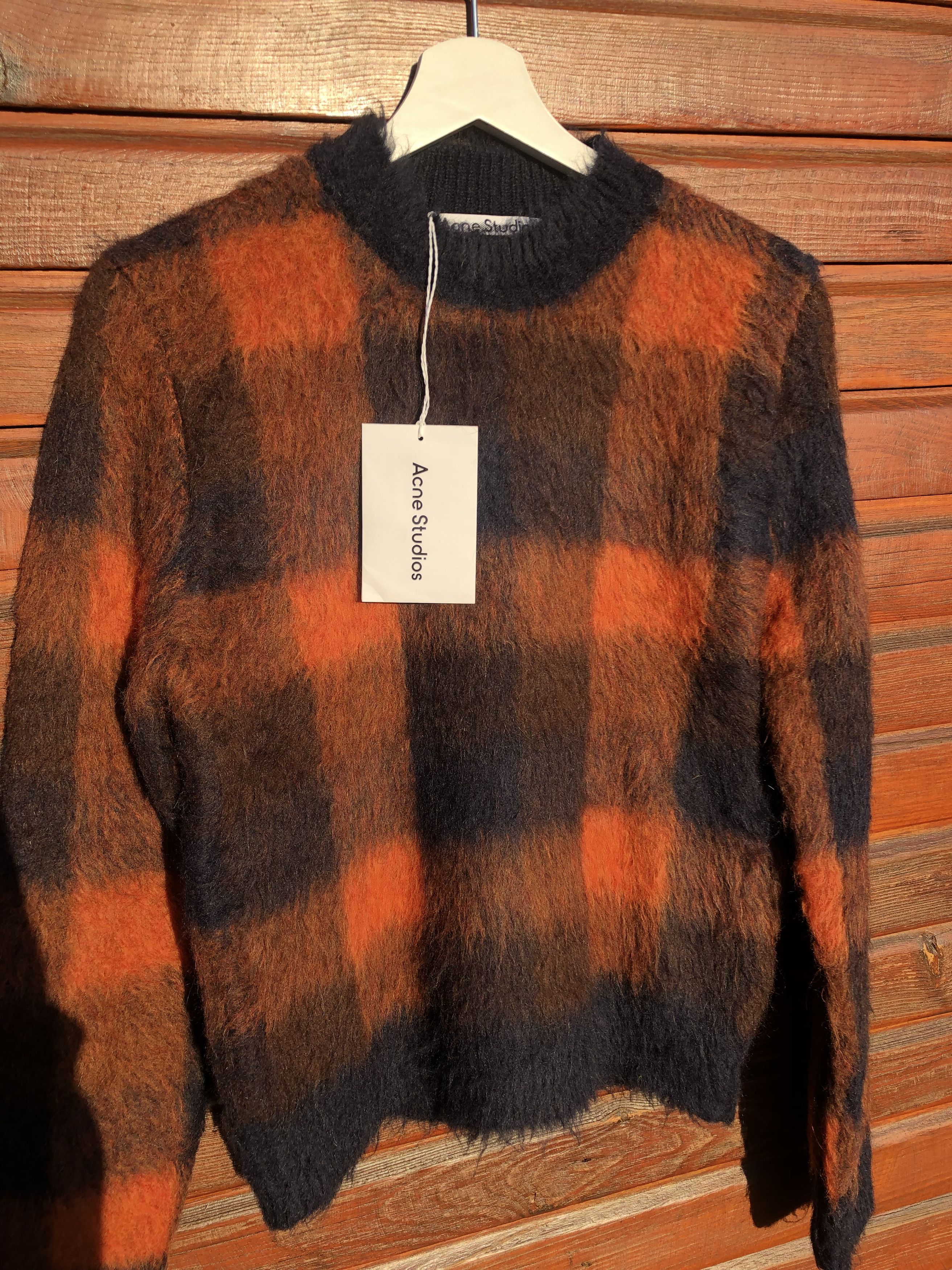 Acne Studios Kanya Check Alpaca Blend Fuzzy Sweater Size S / US 4 / IT 40 - 4 Thumbnail