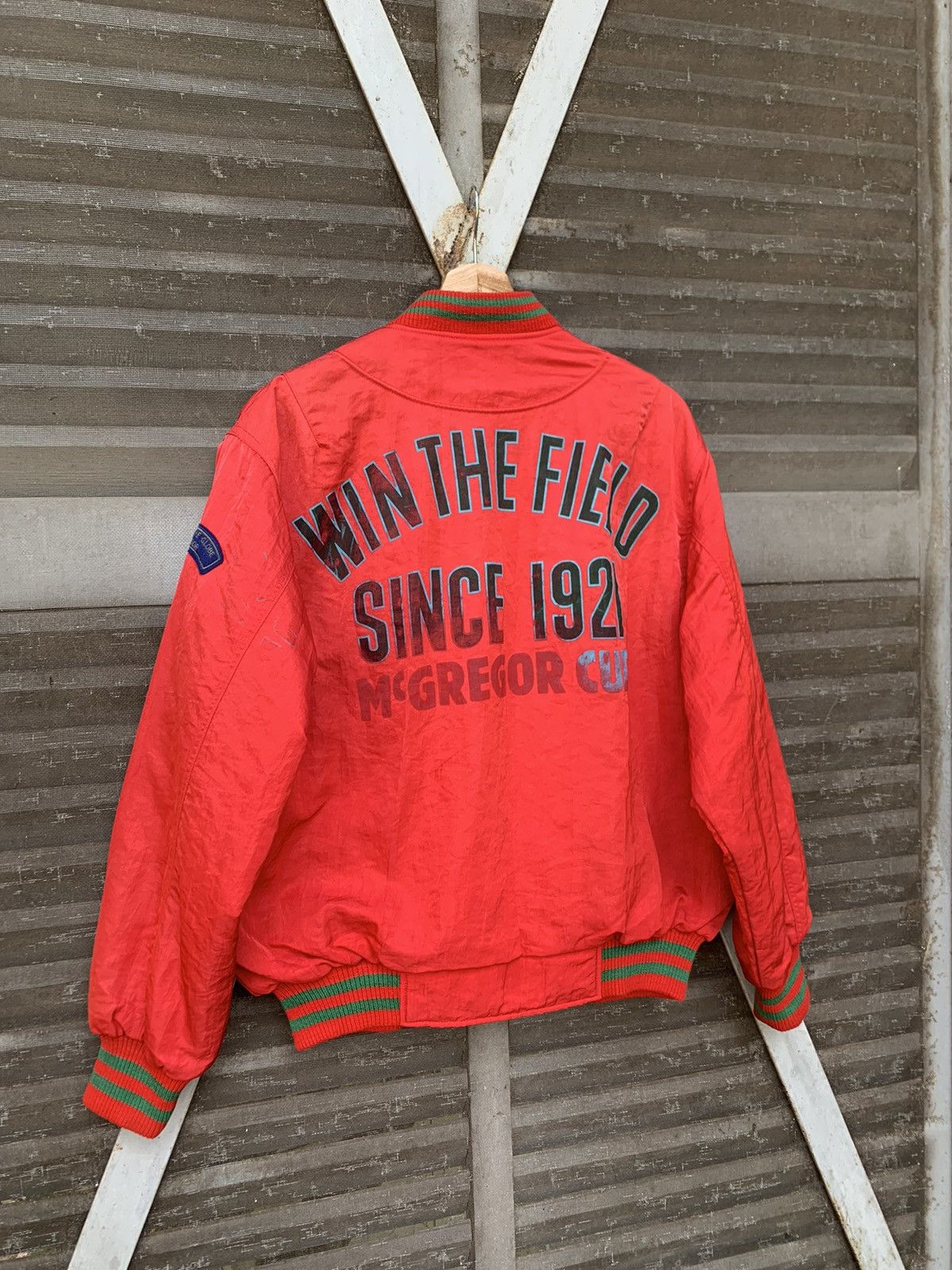 Vintage 👹Vintage MCGREGOR CUP WIN THE FIELD 1921 Bomber Jacket Size US M / EU 48-50 / 2 - 2 Thumbnail