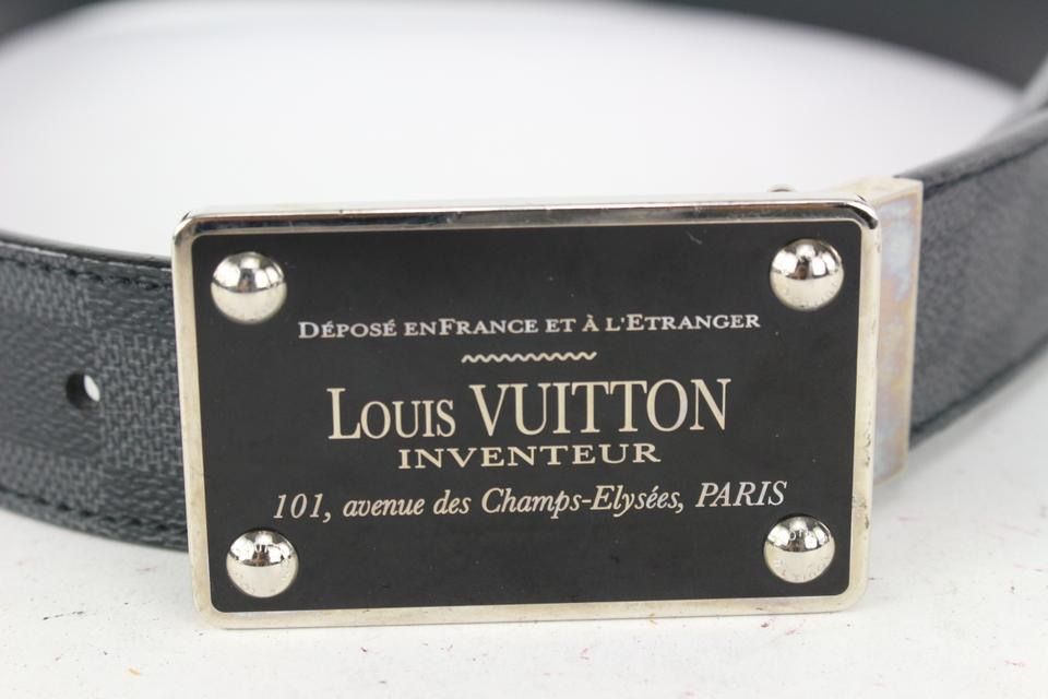Louis Vuitton Damier Graphite Canvas Reversible Inventeur Belt 95CM at  1stDibs