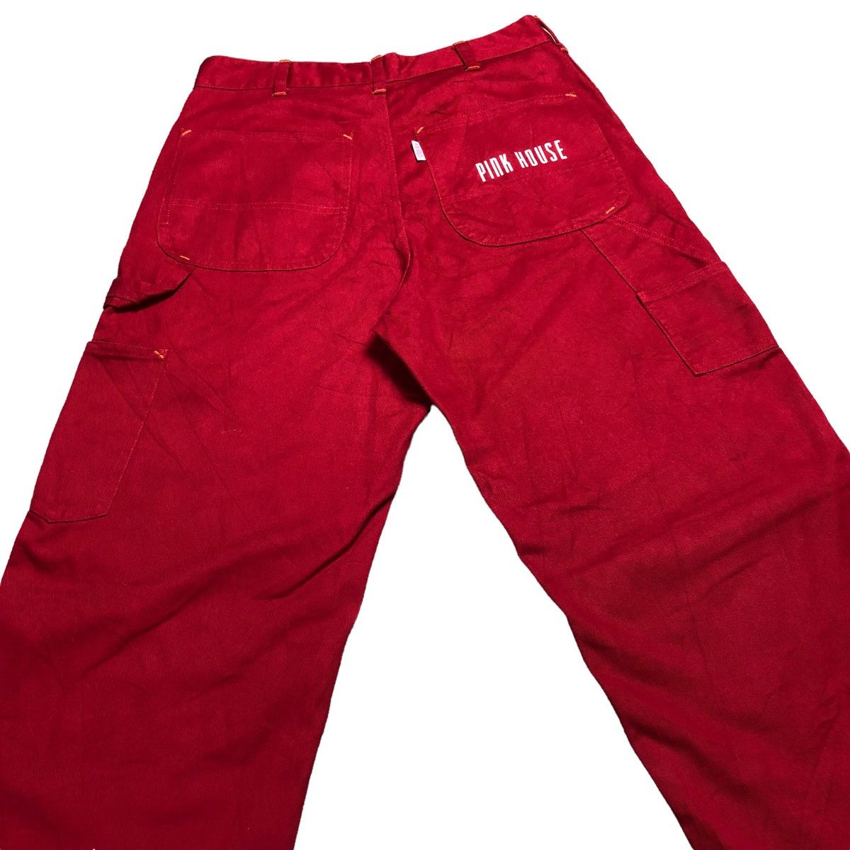 Japanese Brand × Pink House Pink House Red Carpenter Pant Cargo Bushpant Made In Japan Size US 29 - 7 Thumbnail