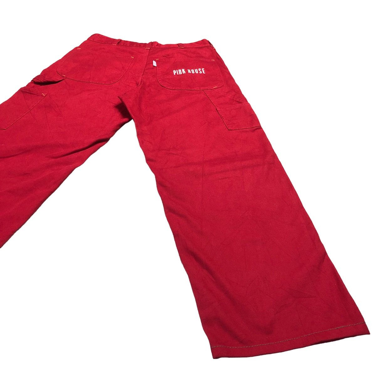 Japanese Brand × Pink House Pink House Red Carpenter Pant Cargo Bushpant Made In Japan Size US 29 - 9 Thumbnail