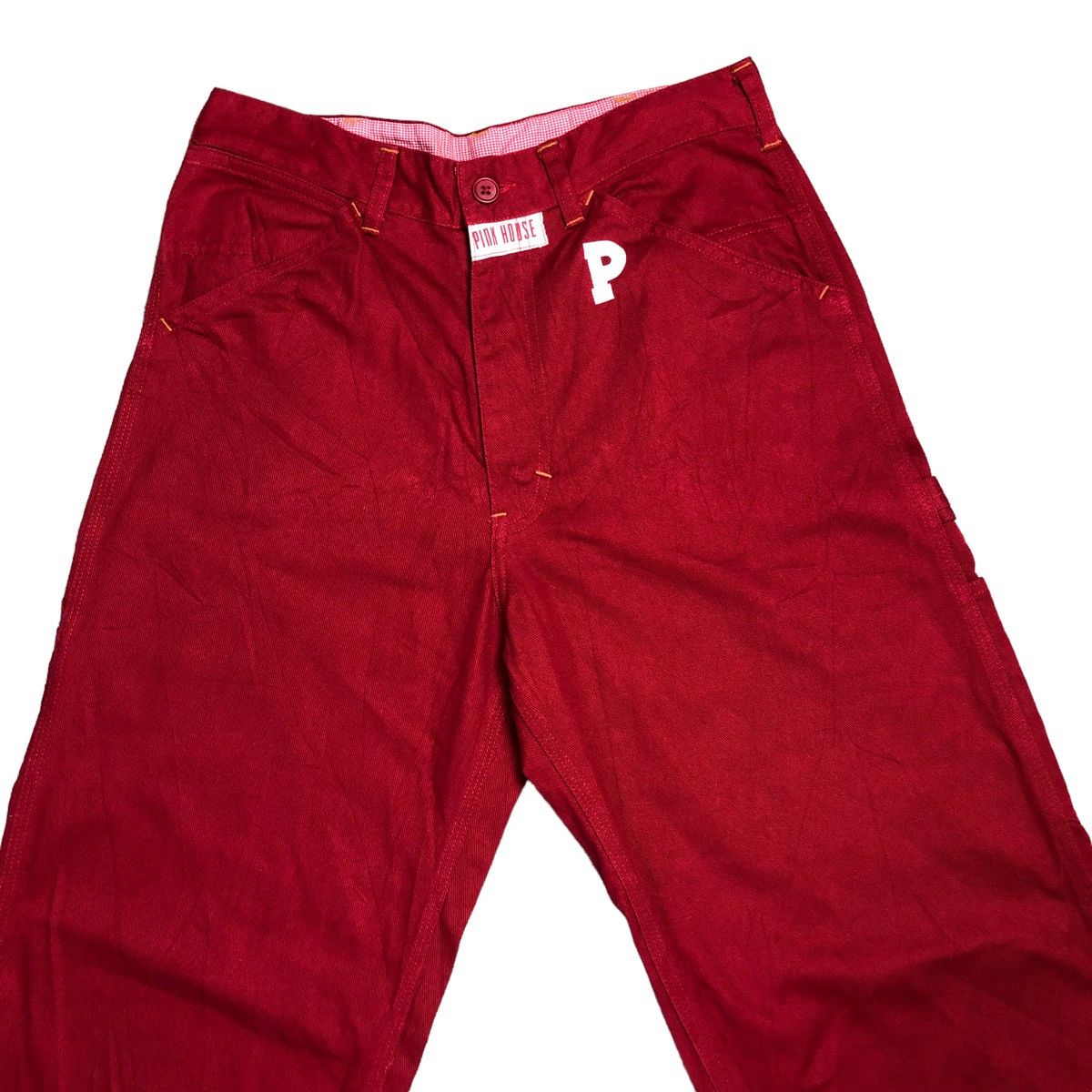 Japanese Brand × Pink House Pink House Red Carpenter Pant Cargo Bushpant Made In Japan Size US 29 - 2 Thumbnail