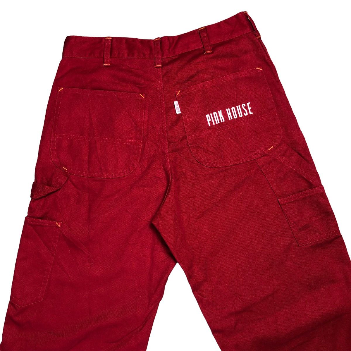 Japanese Brand × Pink House Pink House Red Carpenter Pant Cargo Bushpant Made In Japan Size US 29 - 4 Thumbnail