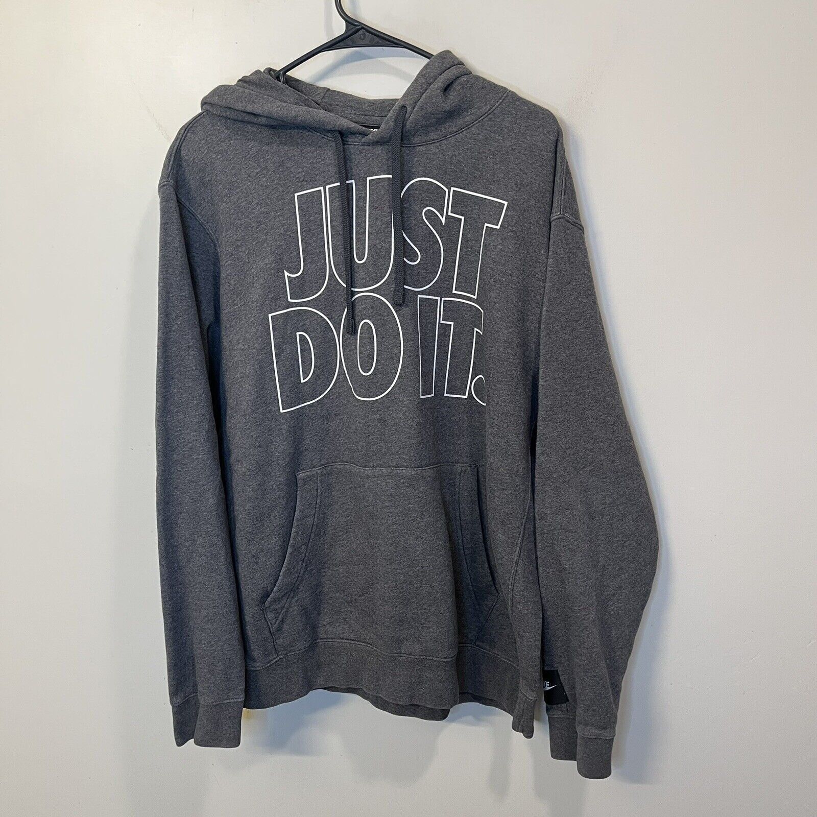 nike just do it hoodie gray