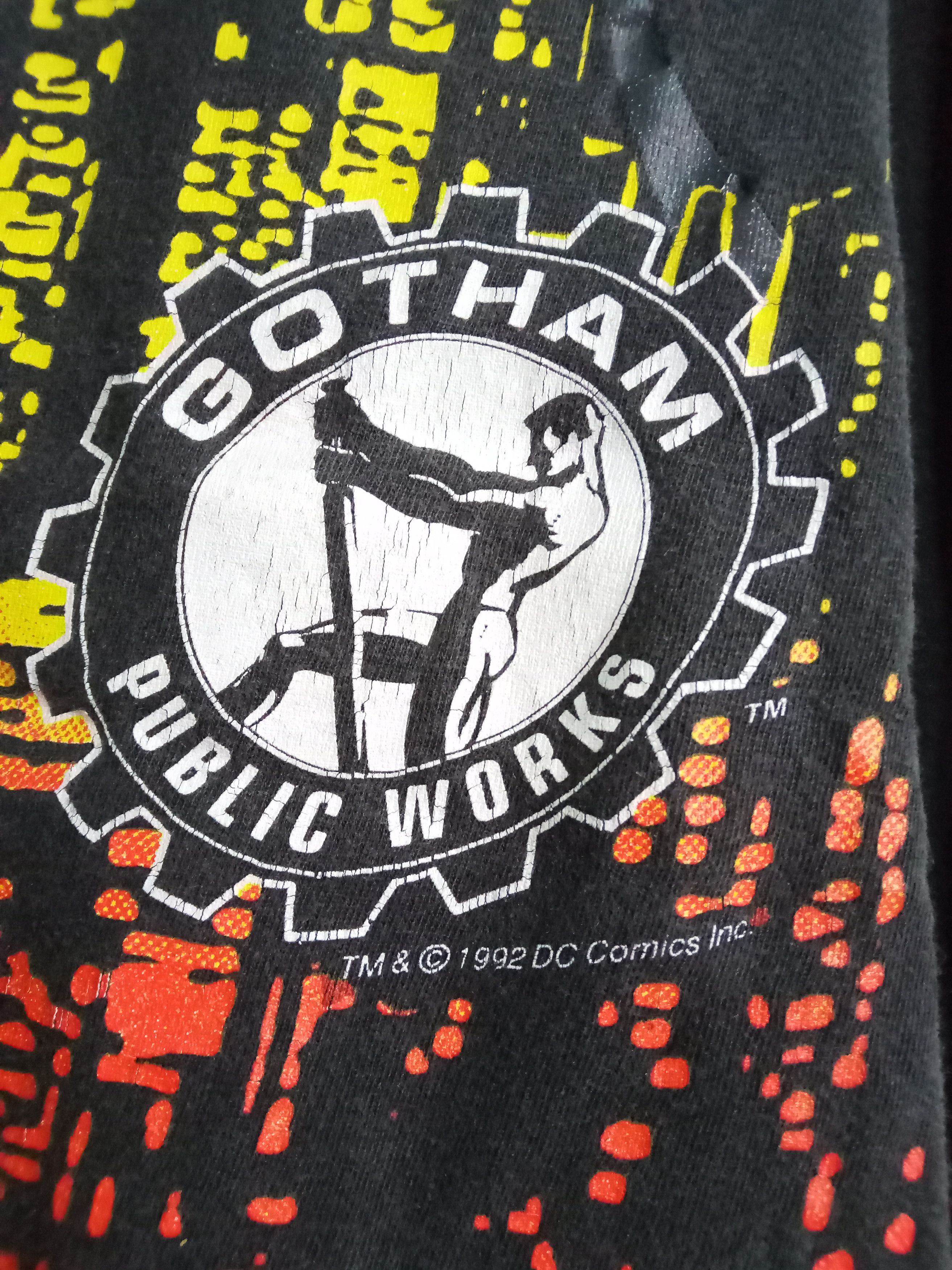 DC Comics Vintage Batman Gotham 1992 Single Stitch 90s Dc Comic Size US L / EU 52-54 / 3 - 2 Thumbnail