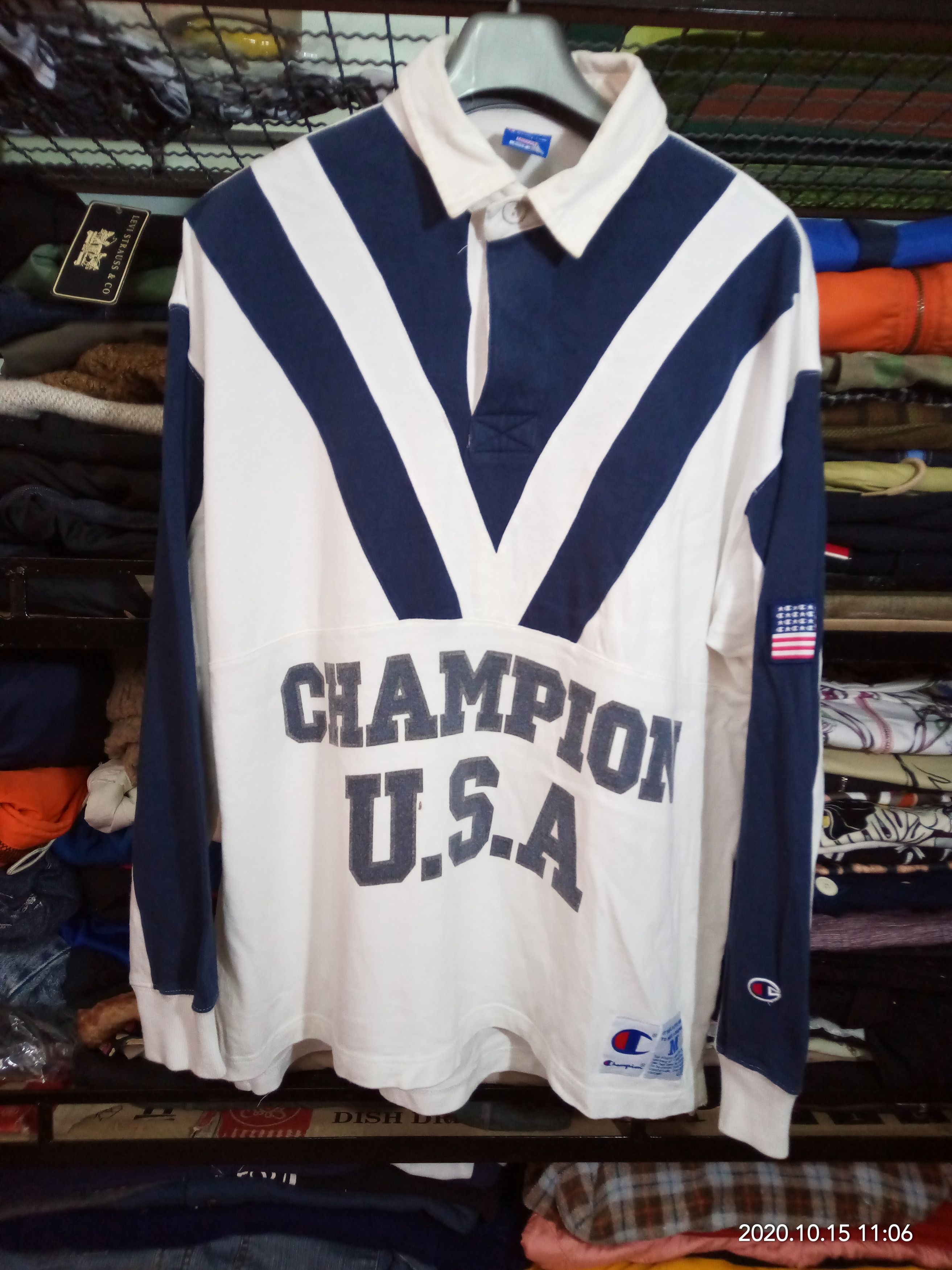 Champion Vintage 90s Champion USA Rugby Shirts Dope Streetwear Size US M / EU 48-50 / 2 - 1 Thumbnail