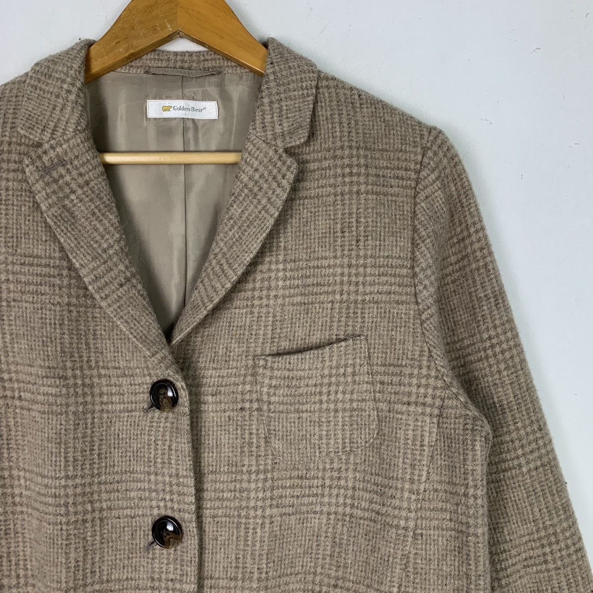 Golden Bear × Vintage 🔥Vintage Golden Bear Checkered Long Coat Size US L / EU 52-54 / 3 - 5 Thumbnail