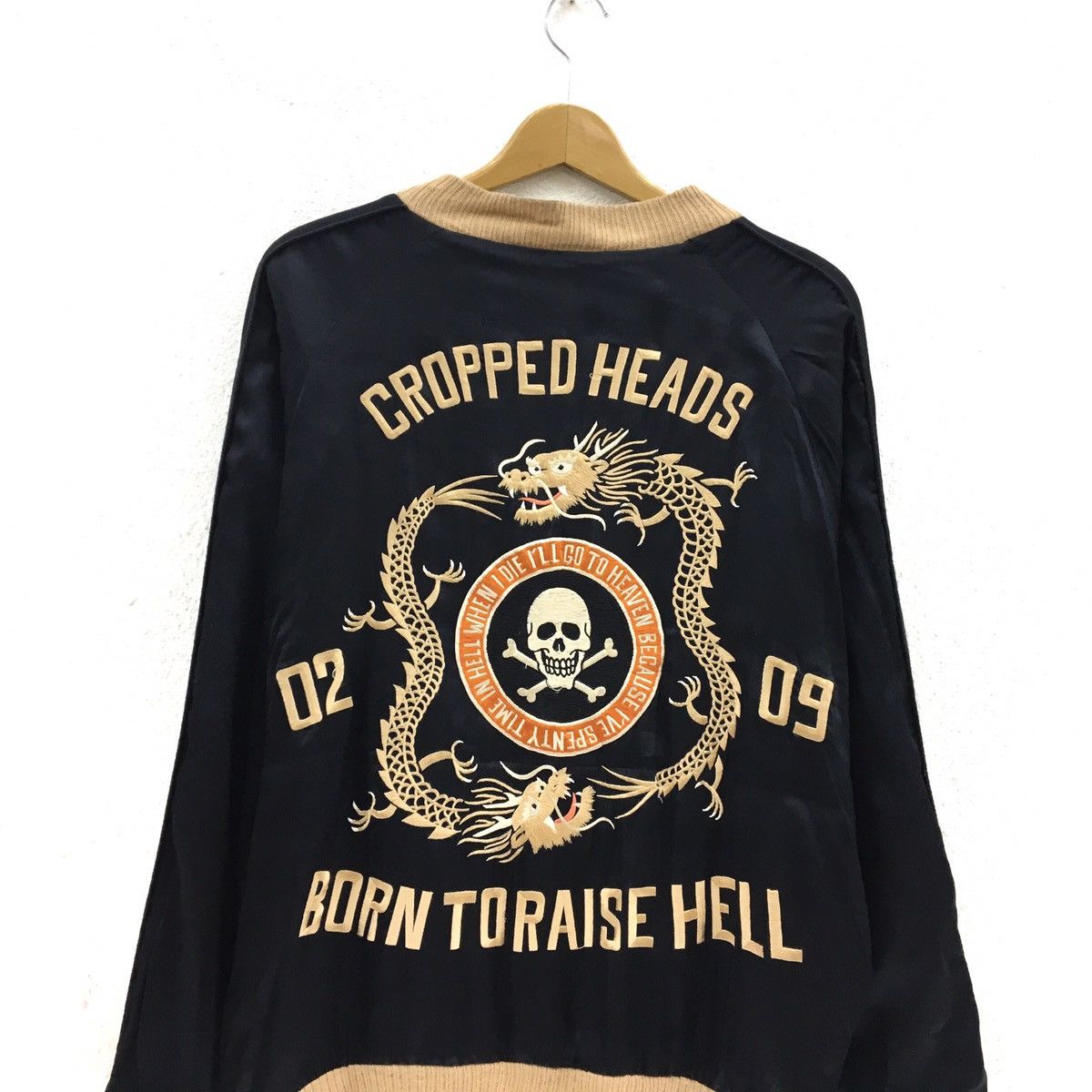 Japanese Brand Sukajan Cropped Head Reversible Jacket Size US L / EU 52-54 / 3 - 8 Thumbnail