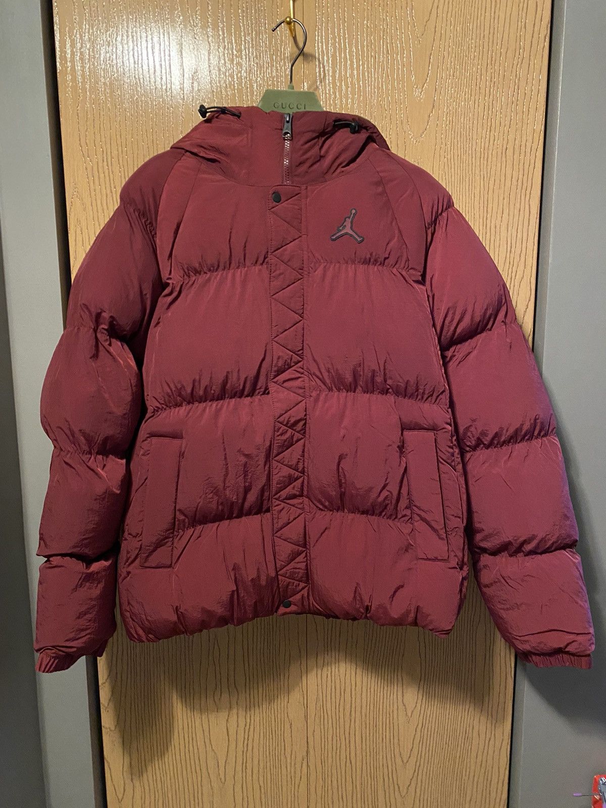 image of Jordan Nike Air Jordan Burgundy Winter Coat Size L in Burgandy, Men's