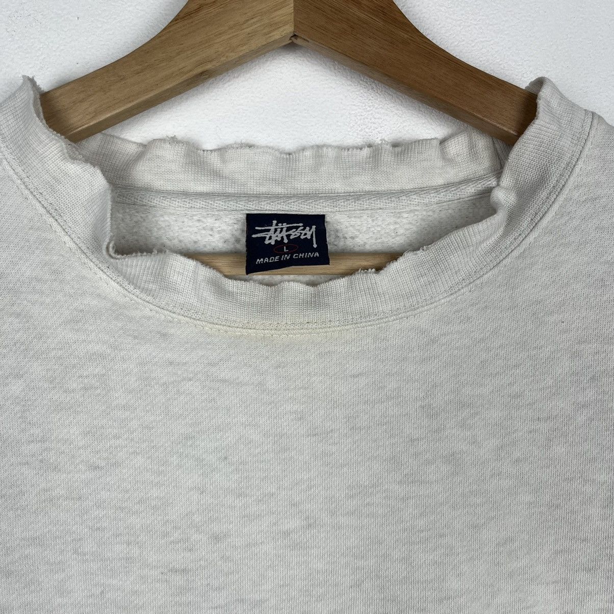 Stussy Vintage Stussy Distressed Embroidered Spell Out Sweatshirt Size US L / EU 52-54 / 3 - 14 Thumbnail