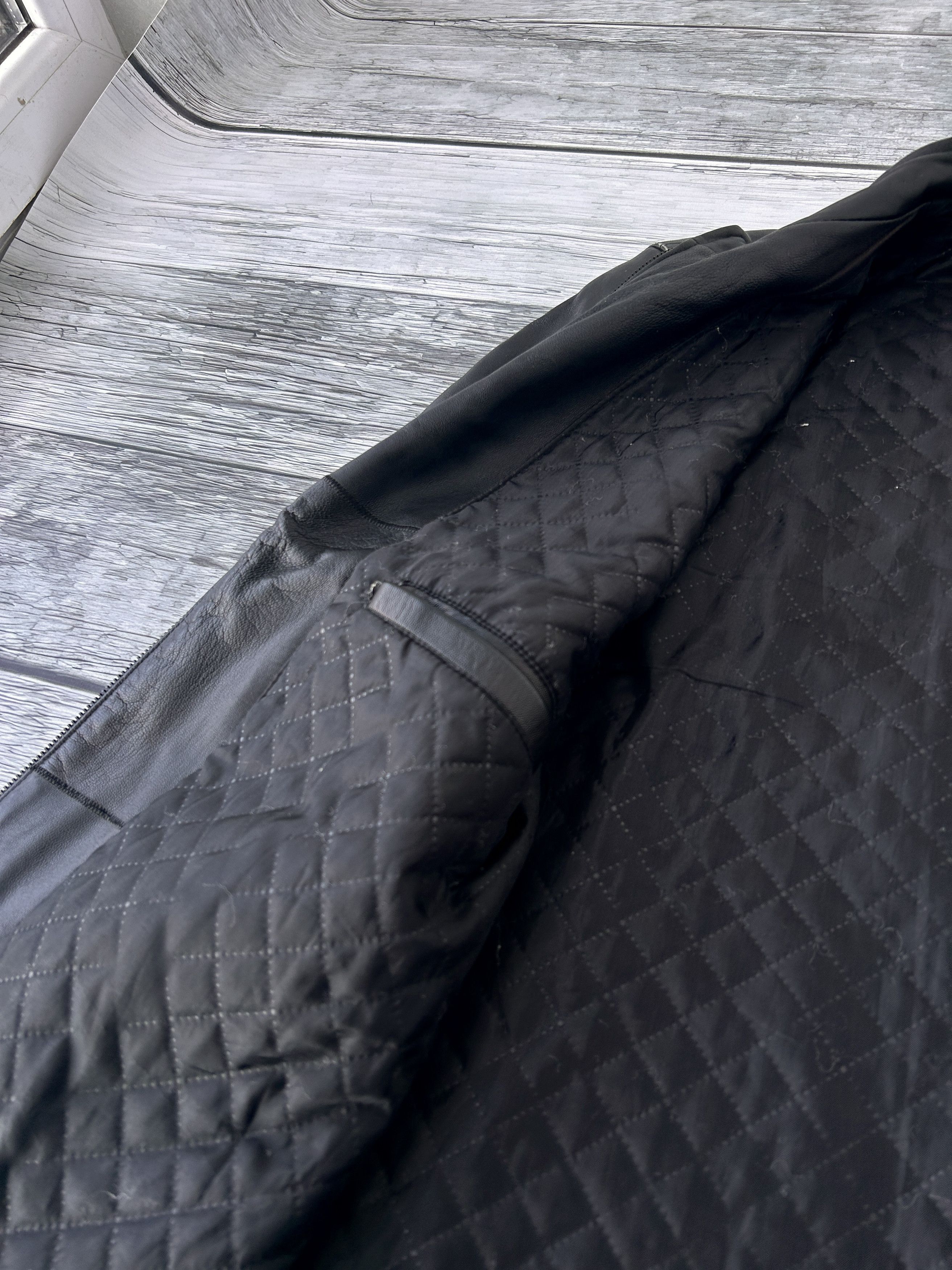 Genuine Leather × Vintage Vintage Kanye West Style Oversize Leather Jacket 90s Size US L / EU 52-54 / 3 - 3 Thumbnail