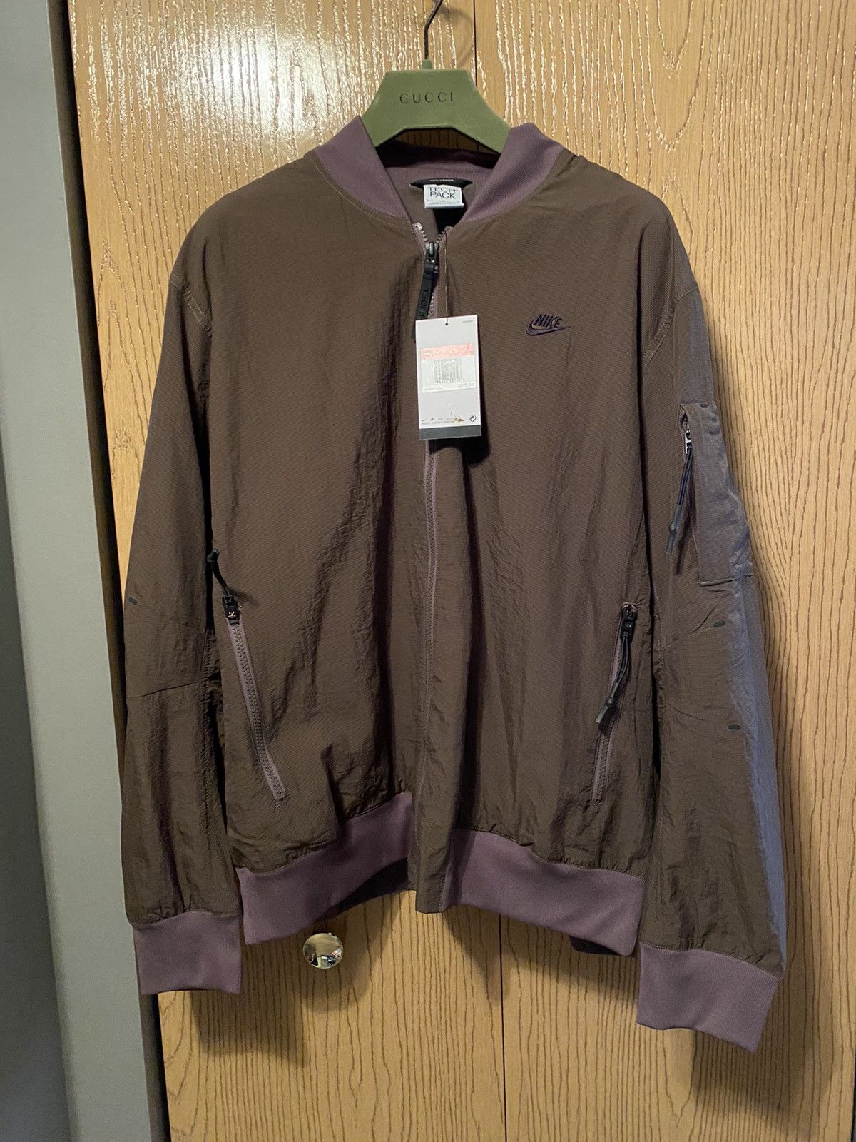 Nike Nike Tech Pack Brown Bomber Jacket Sz L Size US L / EU 52-54 / 3 - 1 Thumbnail