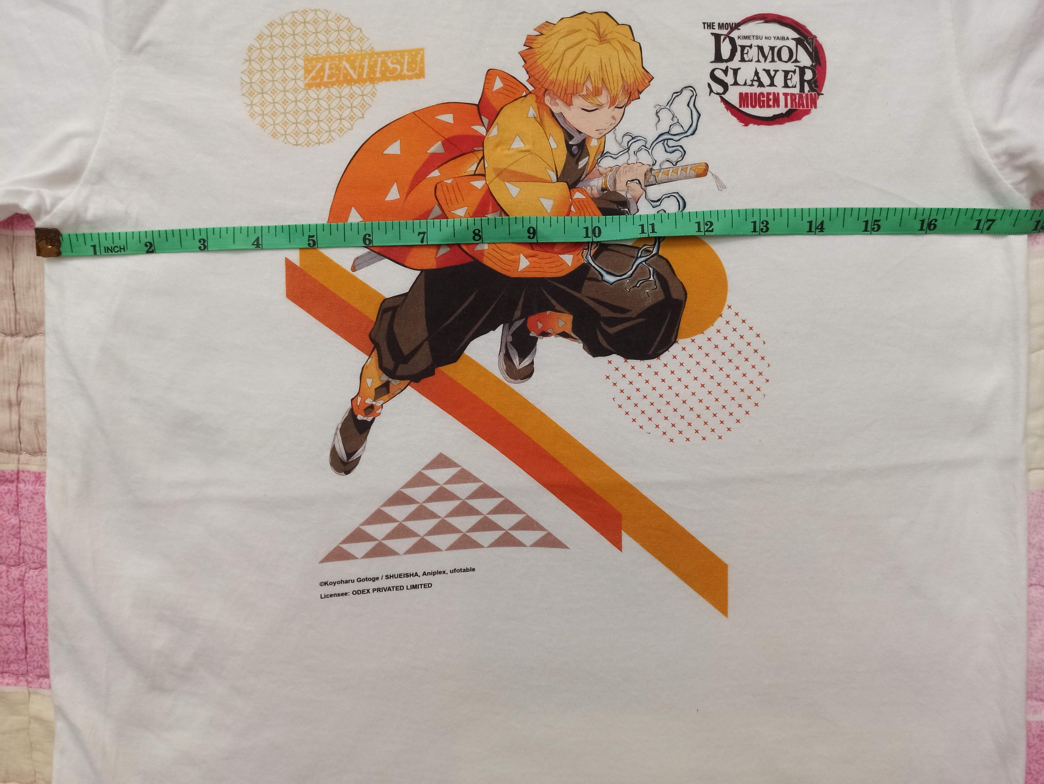 Anime Zenitsu Agatsuma Kimetsu No Yaiba Demon Slayer T-shirt Size US M / EU 48-50 / 2 - 5 Thumbnail