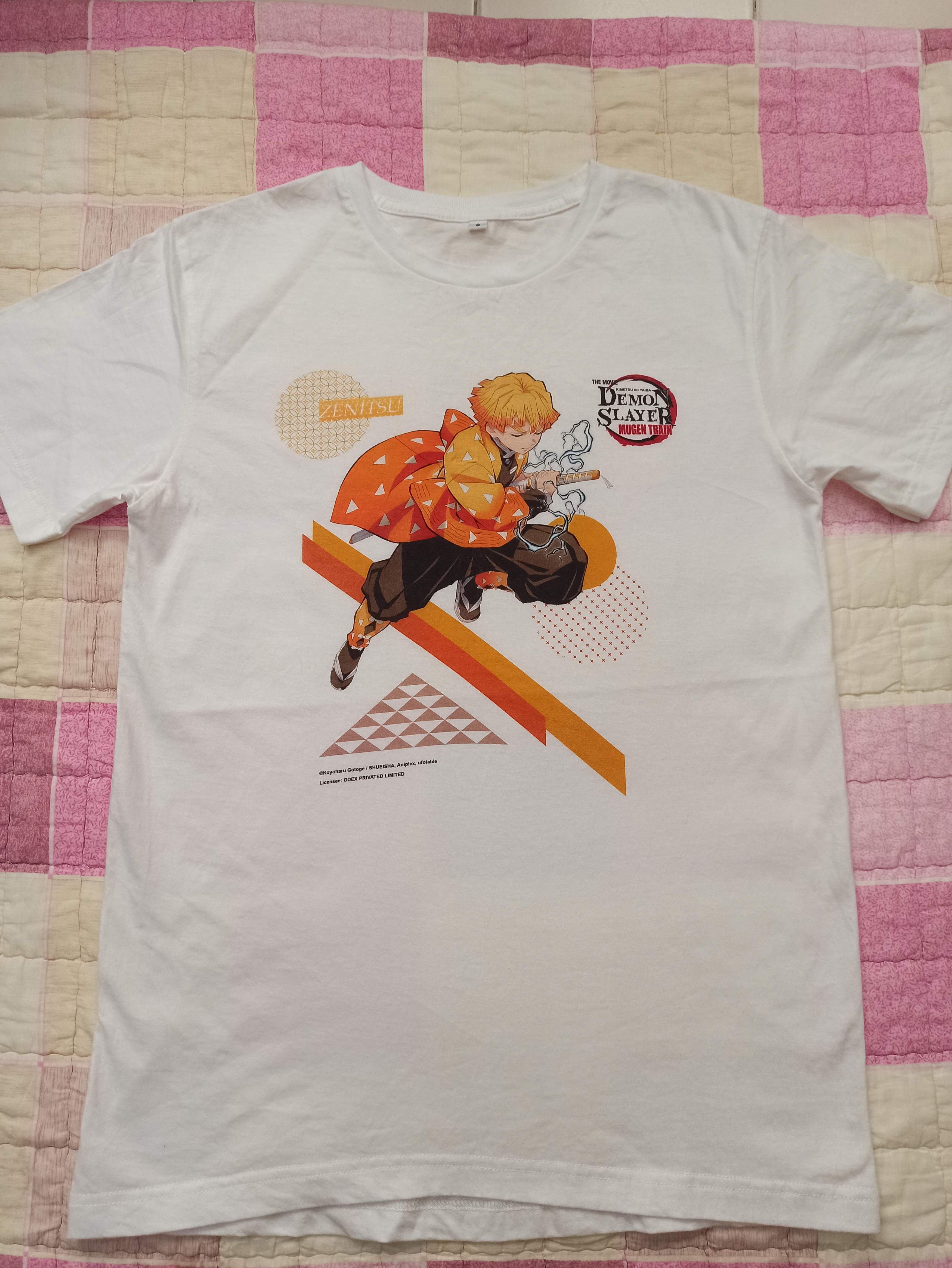 Anime Zenitsu Agatsuma Kimetsu No Yaiba Demon Slayer T-shirt Size US M / EU 48-50 / 2 - 2 Thumbnail
