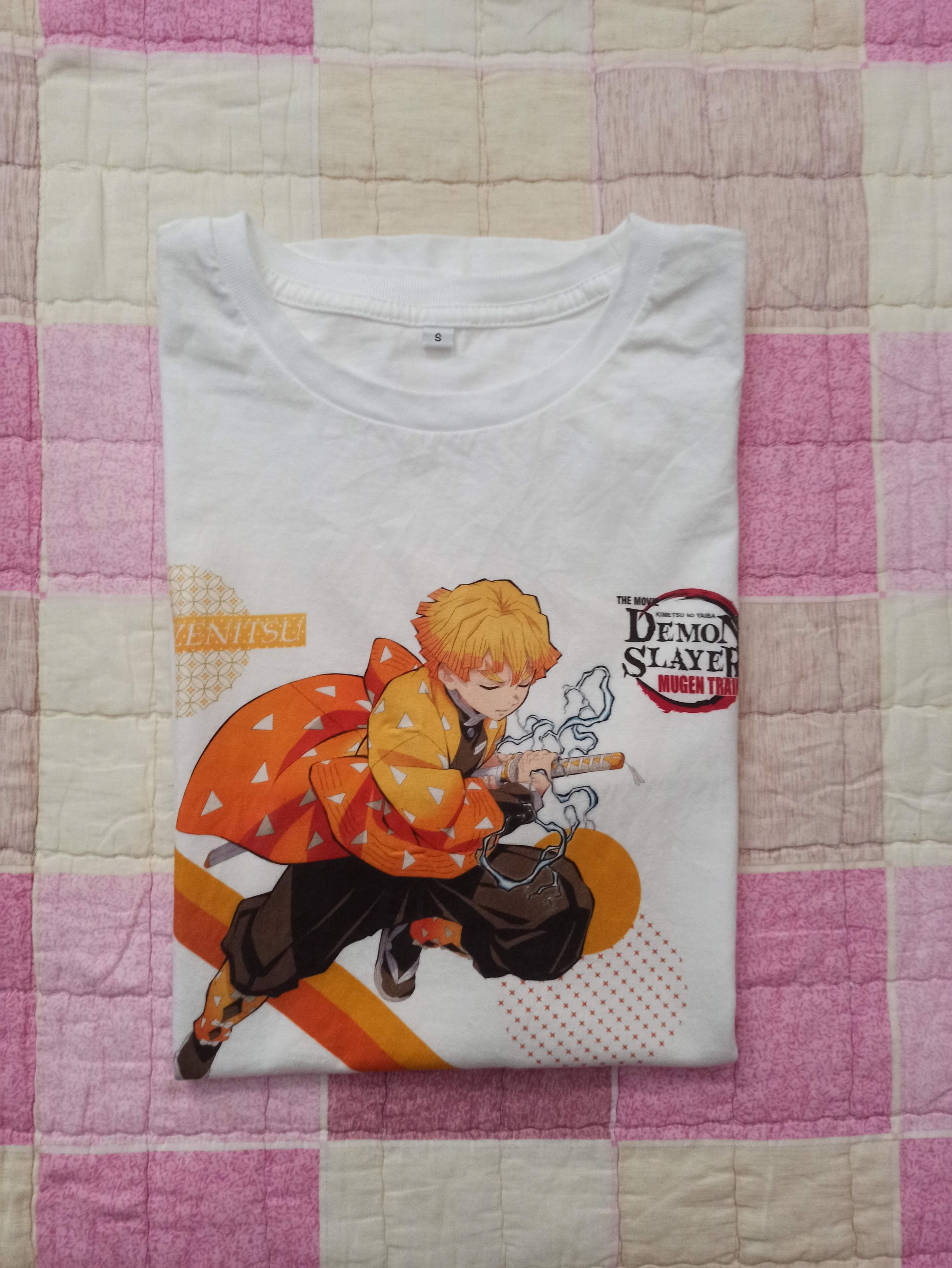 Anime Zenitsu Agatsuma Kimetsu No Yaiba Demon Slayer T-shirt Size US M / EU 48-50 / 2 - 7 Thumbnail