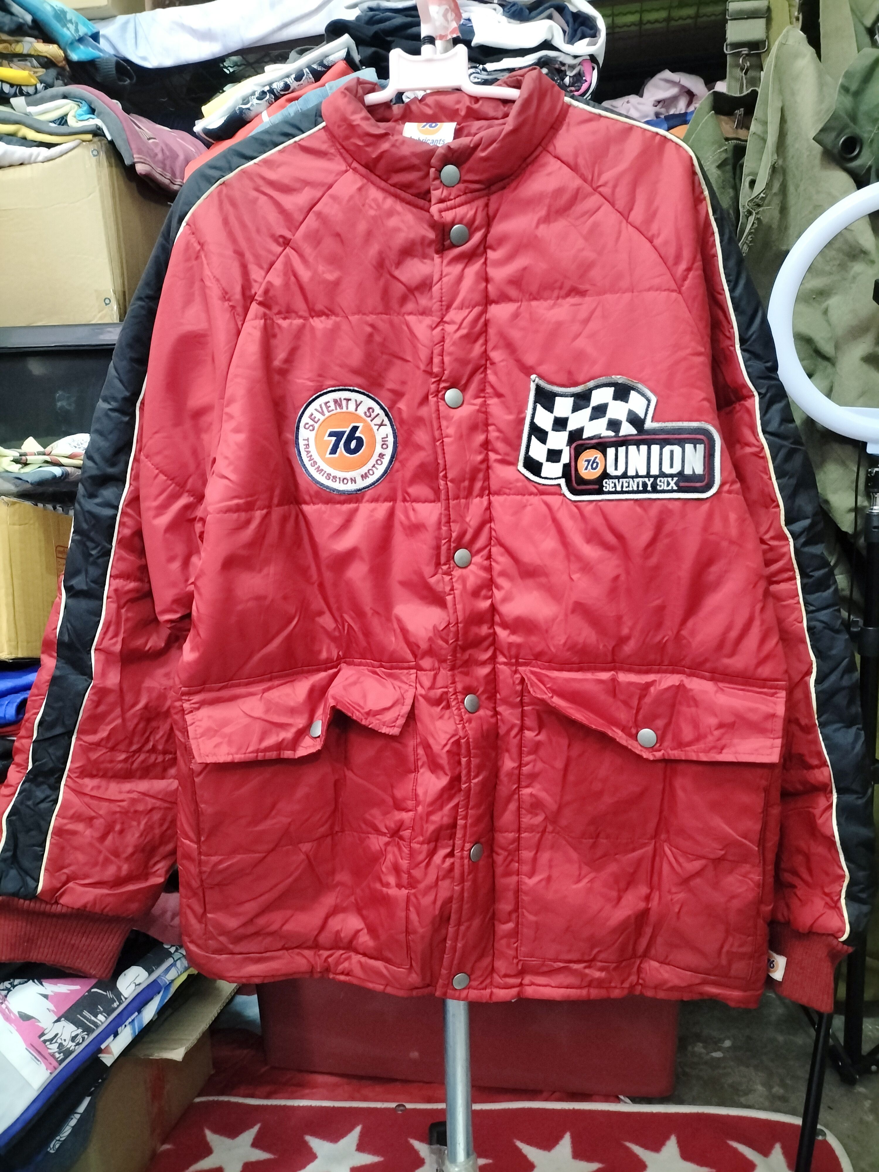 Other Vintage Lubricant 76 union racing oil Puff Bomber Jacket Size US M / EU 48-50 / 2 - 1 Thumbnail