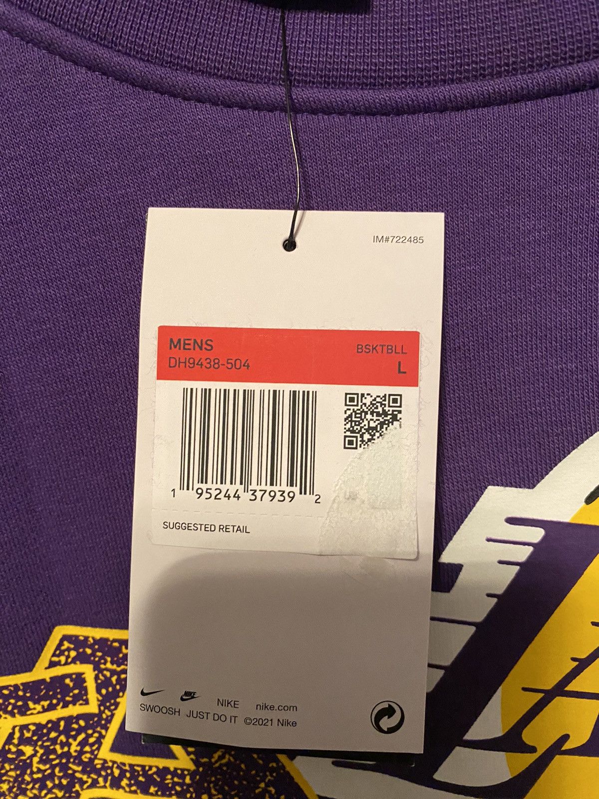 NBA × Nike Nike LA Lakers Crewneck Sz L Size US L / EU 52-54 / 3 - 3 Thumbnail