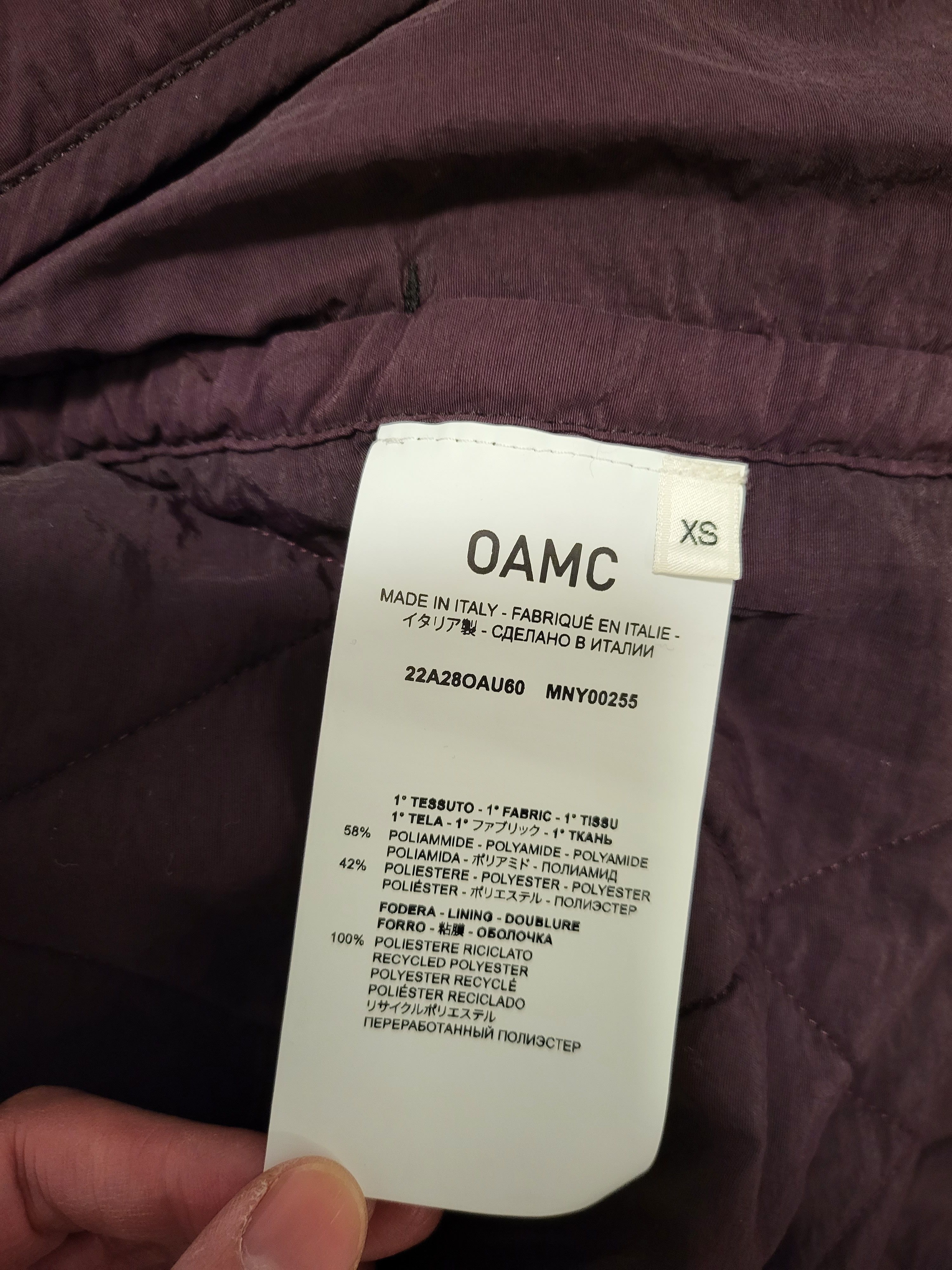 OAMC Oversized Quilted Collarless Jacket Size US XS / EU 42 / 0 - 7 Thumbnail