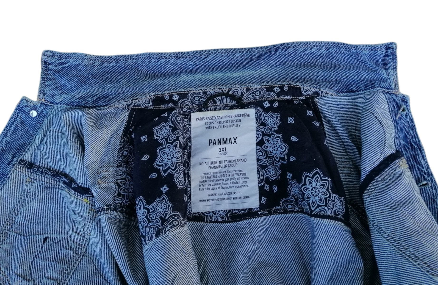 Japanese Brand × Vintage Vintage Panmax Paris Fashion Denim Patches Jacket Size US M / EU 48-50 / 2 - 18 Thumbnail