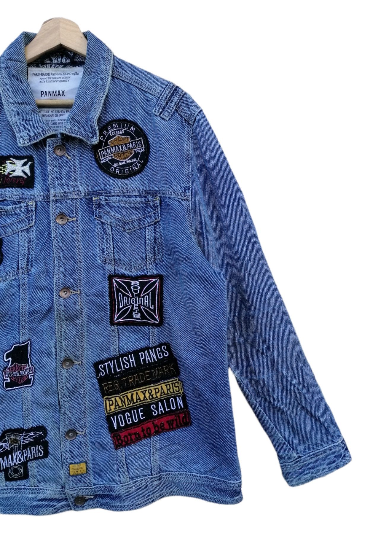 Japanese Brand × Vintage Vintage Panmax Paris Fashion Denim Patches Jacket Size US M / EU 48-50 / 2 - 6 Thumbnail