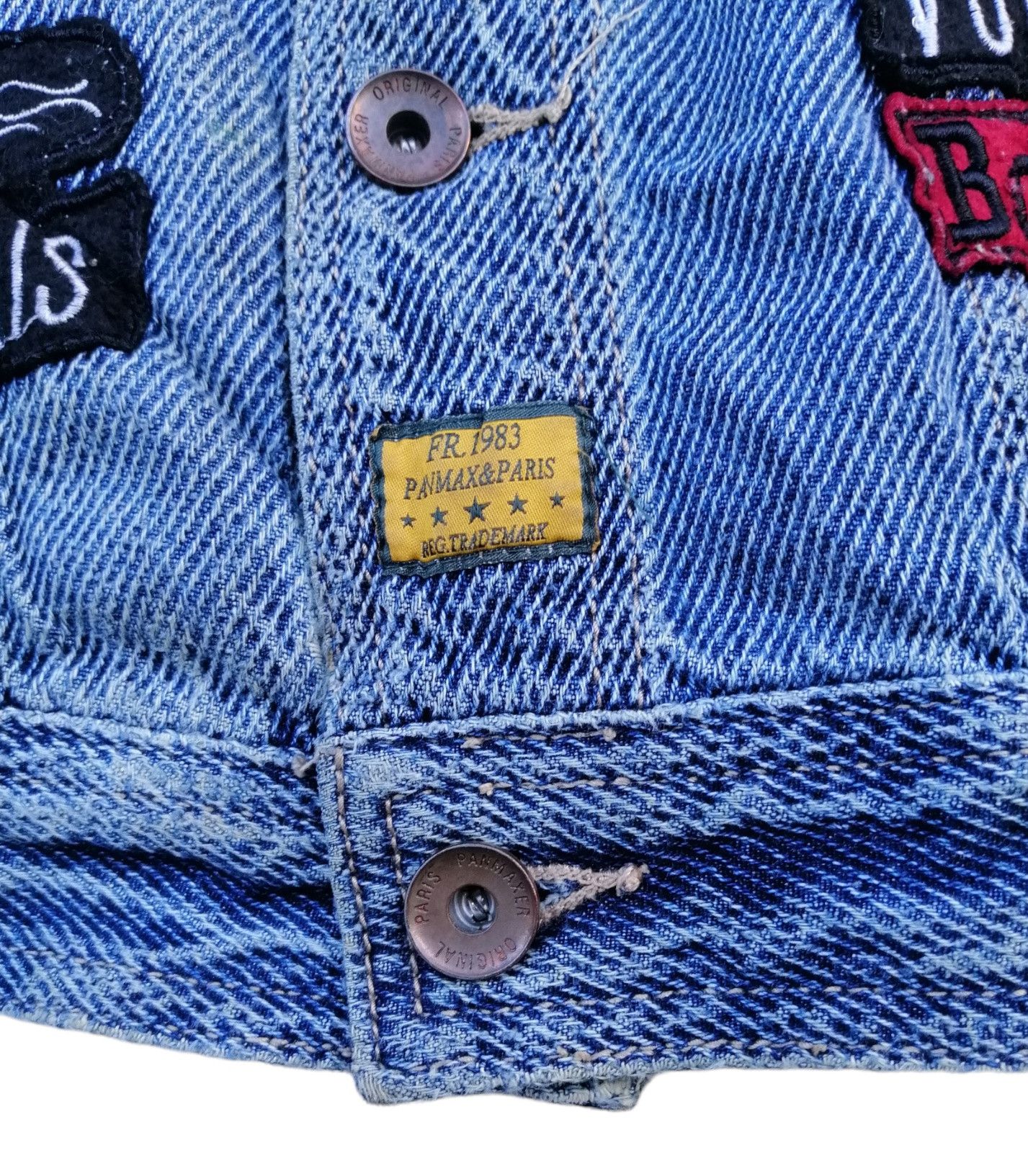 Japanese Brand × Vintage Vintage Panmax Paris Fashion Denim Patches Jacket Size US M / EU 48-50 / 2 - 10 Thumbnail