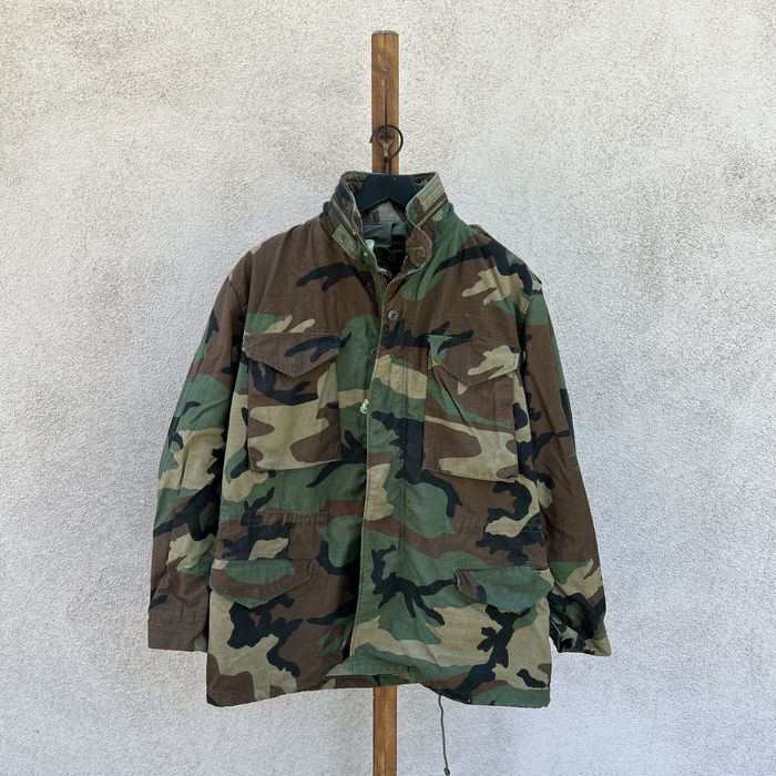 Vintage Vintage U.S. Military Cold Weather Field Coat Woodland Camo ...