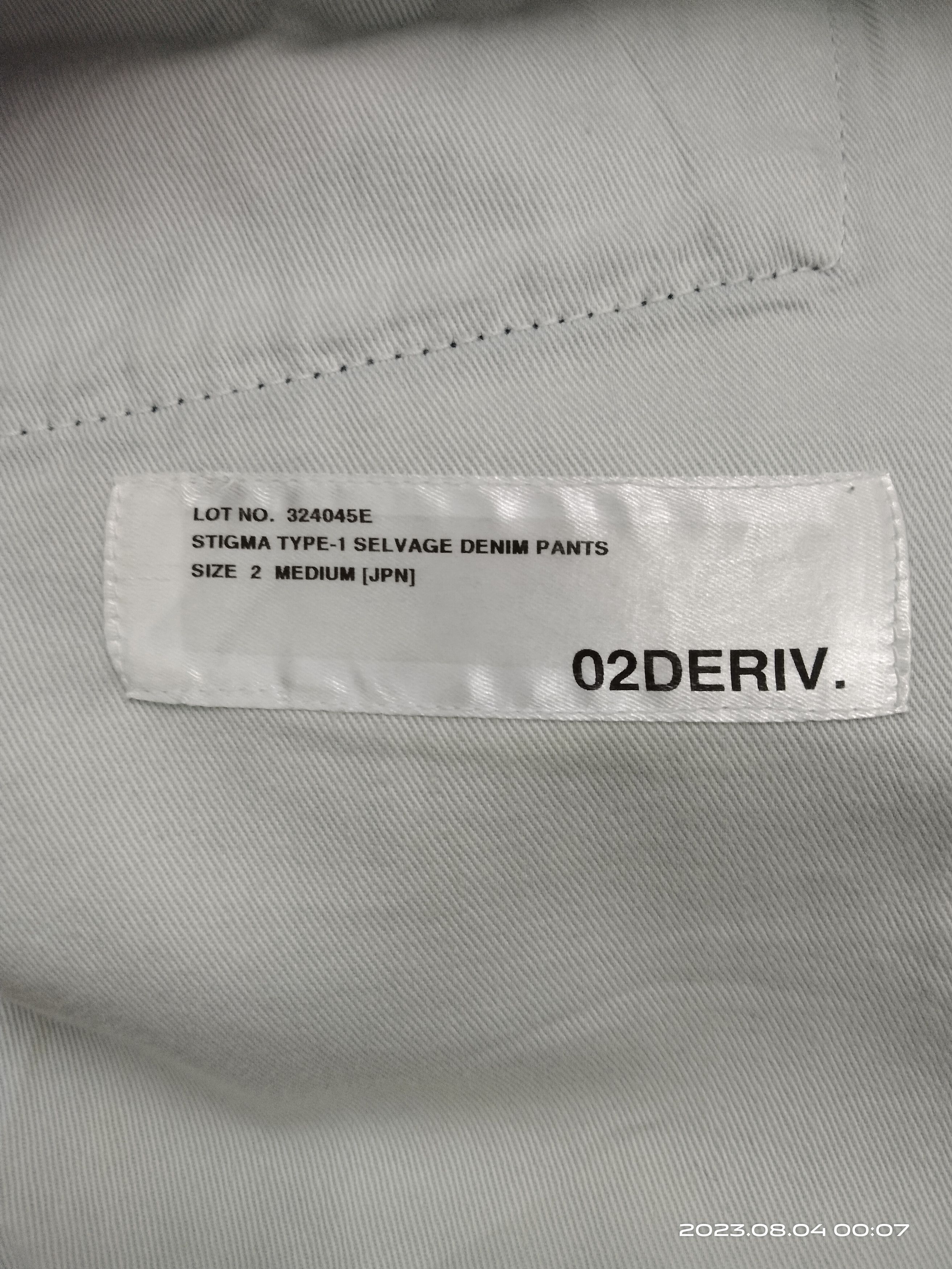 02DERIV. RARE DESIGN CURVE⚡02DERIV SELVEDGE DENIM PANTS Size US 32 / EU 48 - 8 Thumbnail
