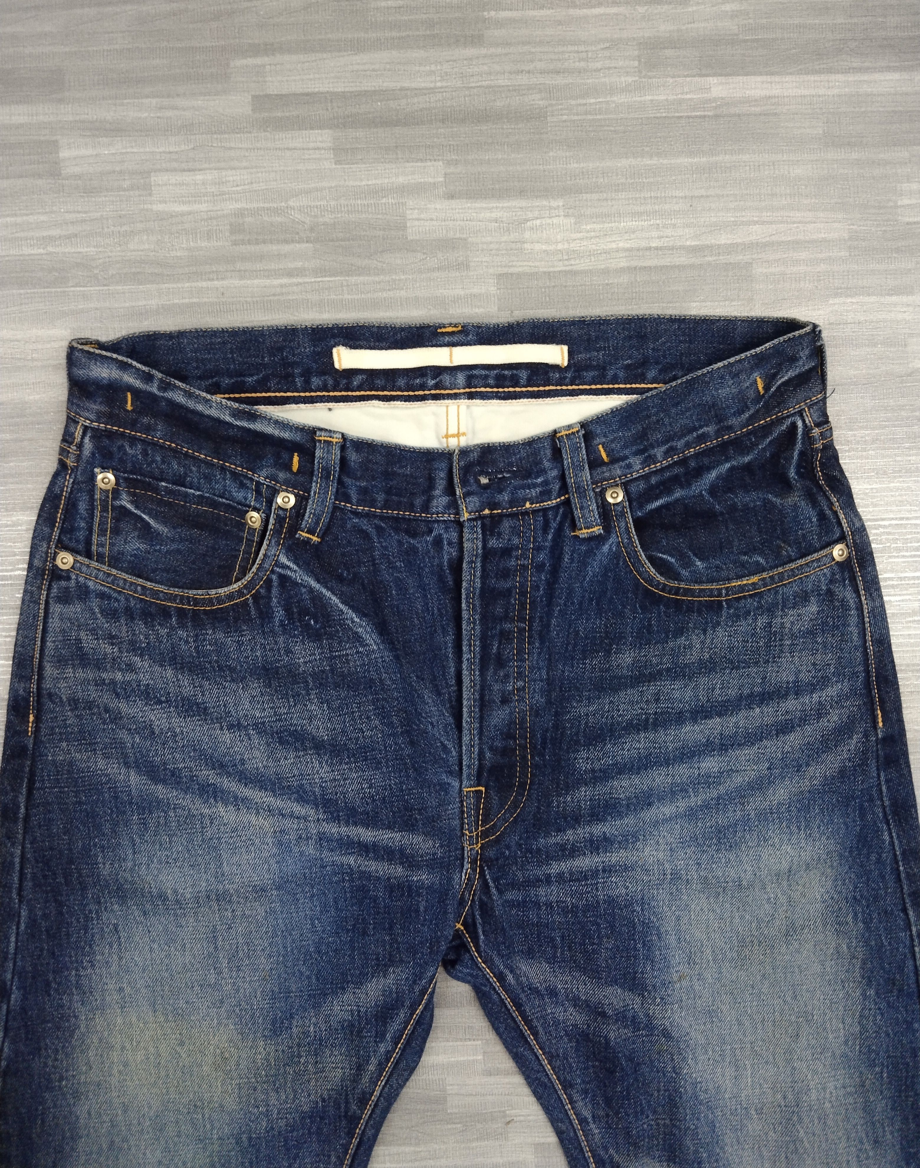 02DERIV. RARE DESIGN CURVE⚡02DERIV SELVEDGE DENIM PANTS Size US 32 / EU 48 - 4 Thumbnail