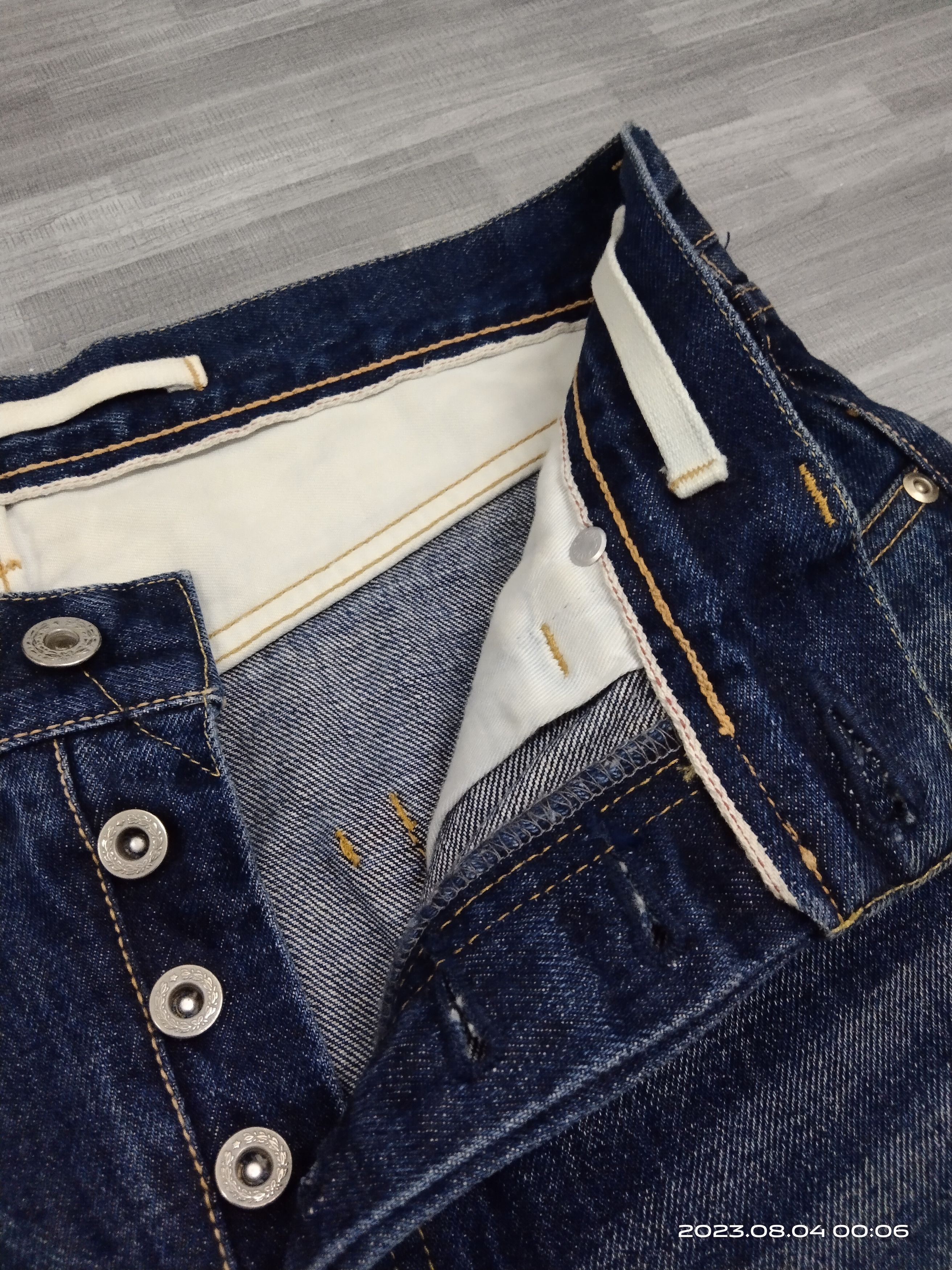 02DERIV. RARE DESIGN CURVE⚡02DERIV SELVEDGE DENIM PANTS Size US 32 / EU 48 - 7 Thumbnail