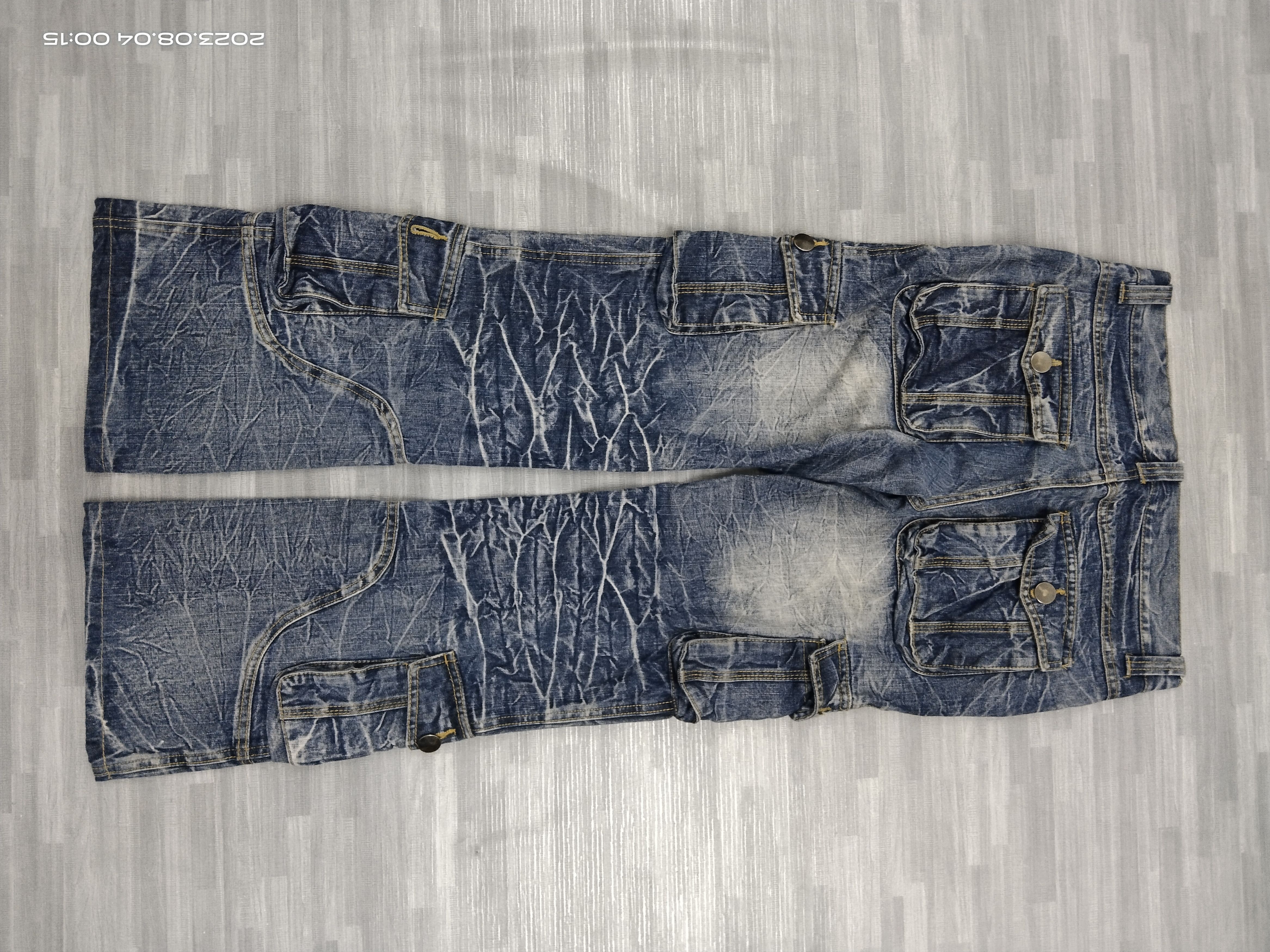 LOWBOX FLARE SICK TACTICAL MULTIPOCKET LOWBOX DENIM PANTS Size US 30 / EU 46 - 3 Thumbnail