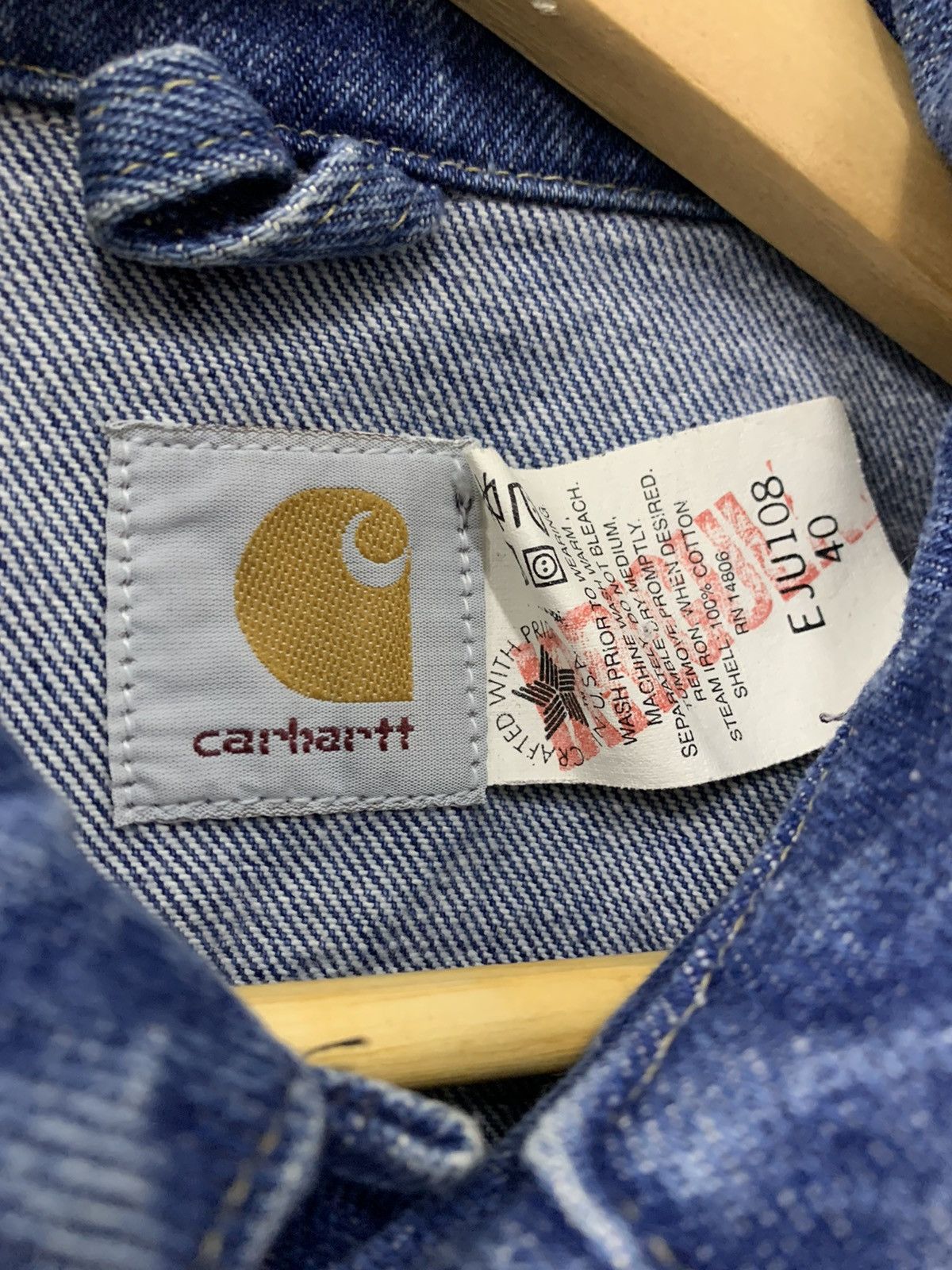 Carhartt Carhartt Trucker Irregular Jacket Vintage 90s Size US S / EU 44-46 / 1 - 4 Thumbnail