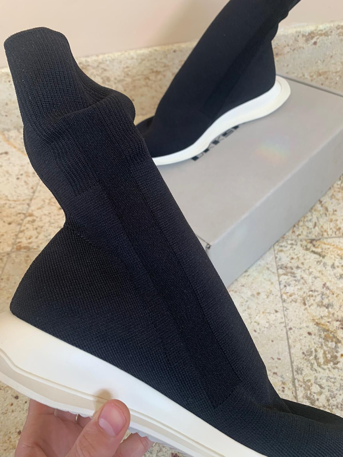 Rick Owens Drkshdw Runner Stretch Socks in Black Size US 7 / EU 40 - 10 Thumbnail