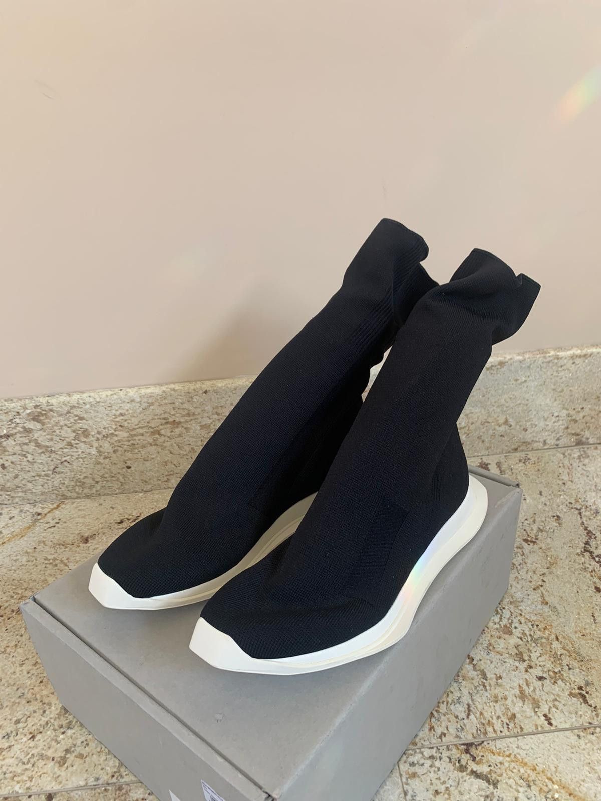 Rick Owens Drkshdw Runner Stretch Socks in Black Size US 7 / EU 40 - 2 Thumbnail