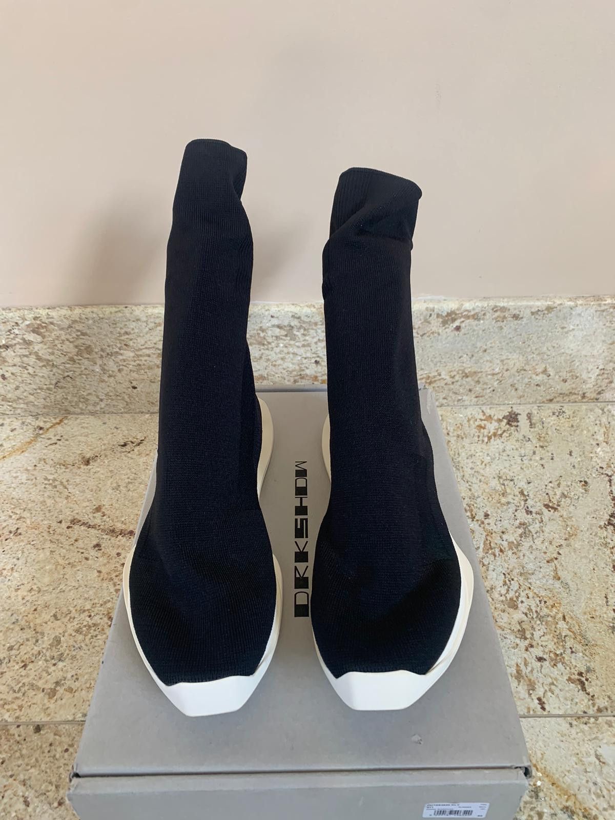 Rick Owens Drkshdw Runner Stretch Socks in Black Size US 7 / EU 40 - 16 Thumbnail