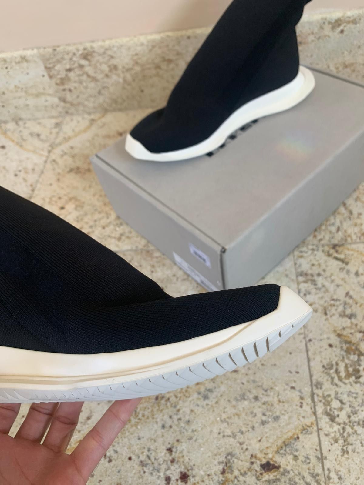 Rick Owens Drkshdw Runner Stretch Socks in Black Size US 7 / EU 40 - 12 Thumbnail