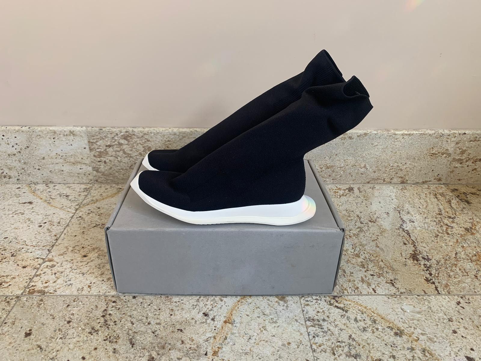 Rick Owens Drkshdw Runner Stretch Socks in Black Size US 7 / EU 40 - 3 Thumbnail