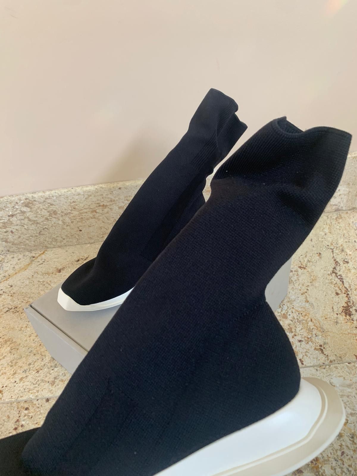 Rick Owens Drkshdw Runner Stretch Socks in Black Size US 7 / EU 40 - 6 Thumbnail
