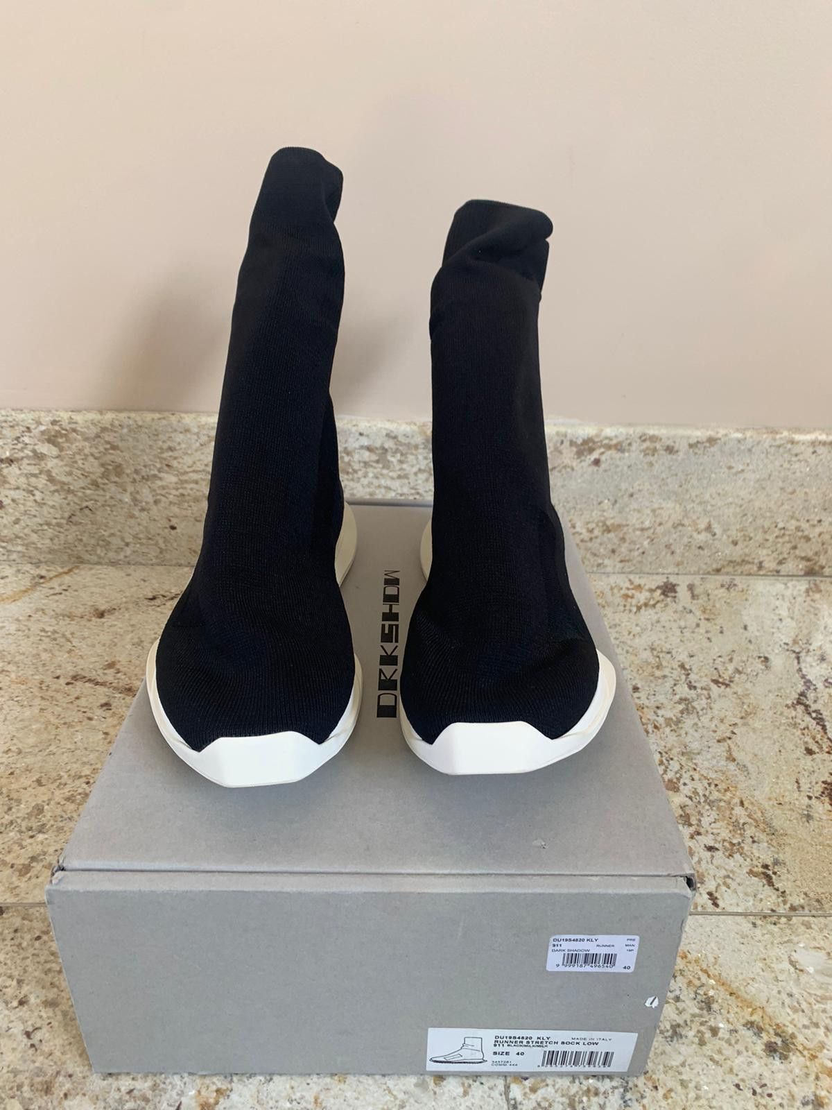 Rick Owens Drkshdw Runner Stretch Socks in Black Size US 7 / EU 40 - 14 Thumbnail