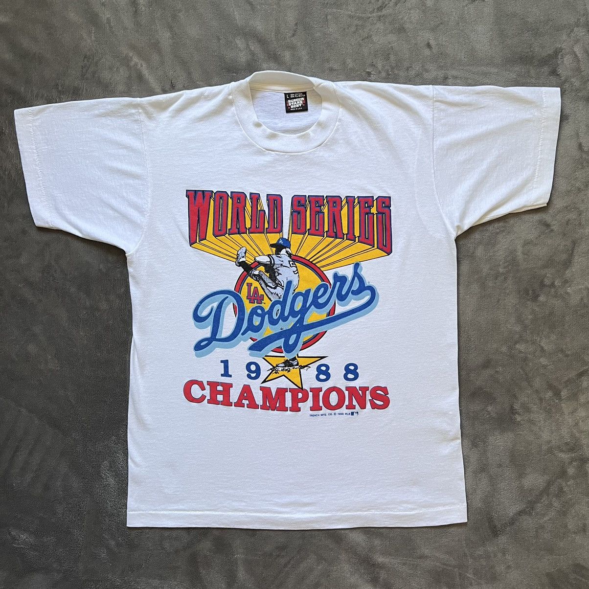 Vintage Los Angeles Dodgers 1988 World Series T Shirt Tee Made