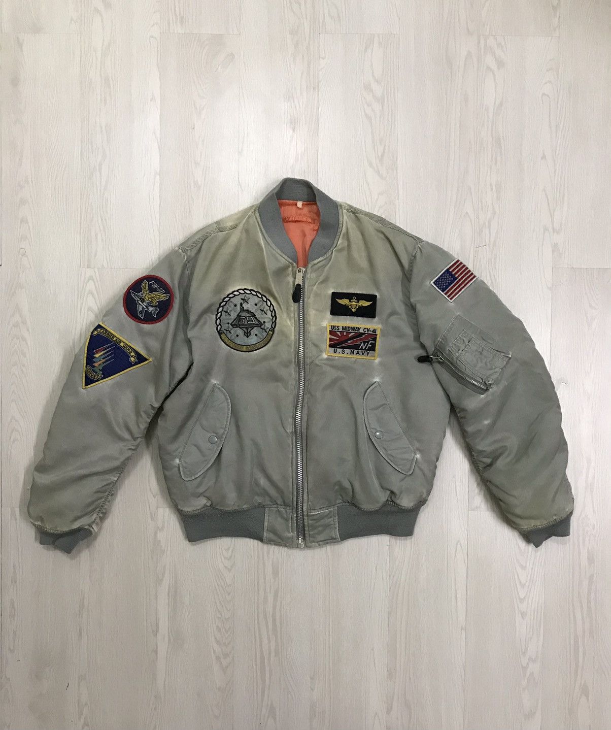 💥Super Rare💥 Vintage US Navy Ma-1 Military Bomber Jacket