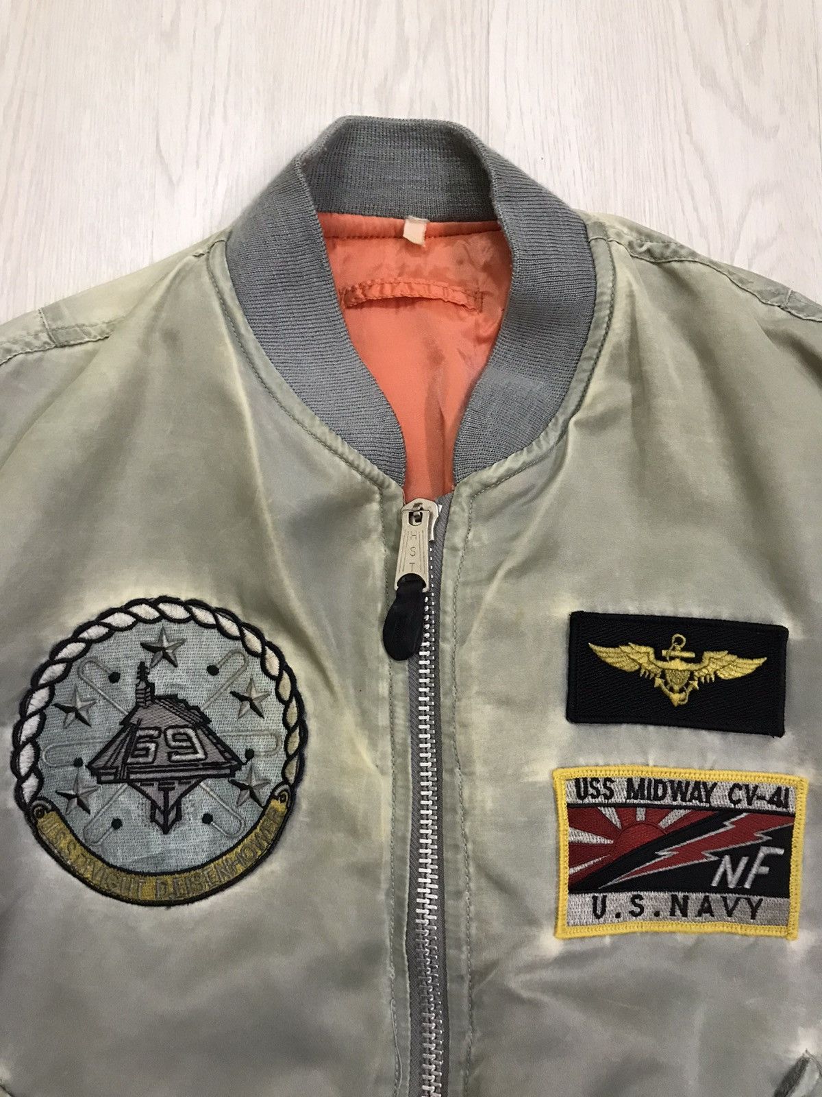 Vintage 💥RARE💥 Vintage US Navy Ma-1 Bomber Jacket Size US L / EU 52-54 / 3 - 6 Thumbnail