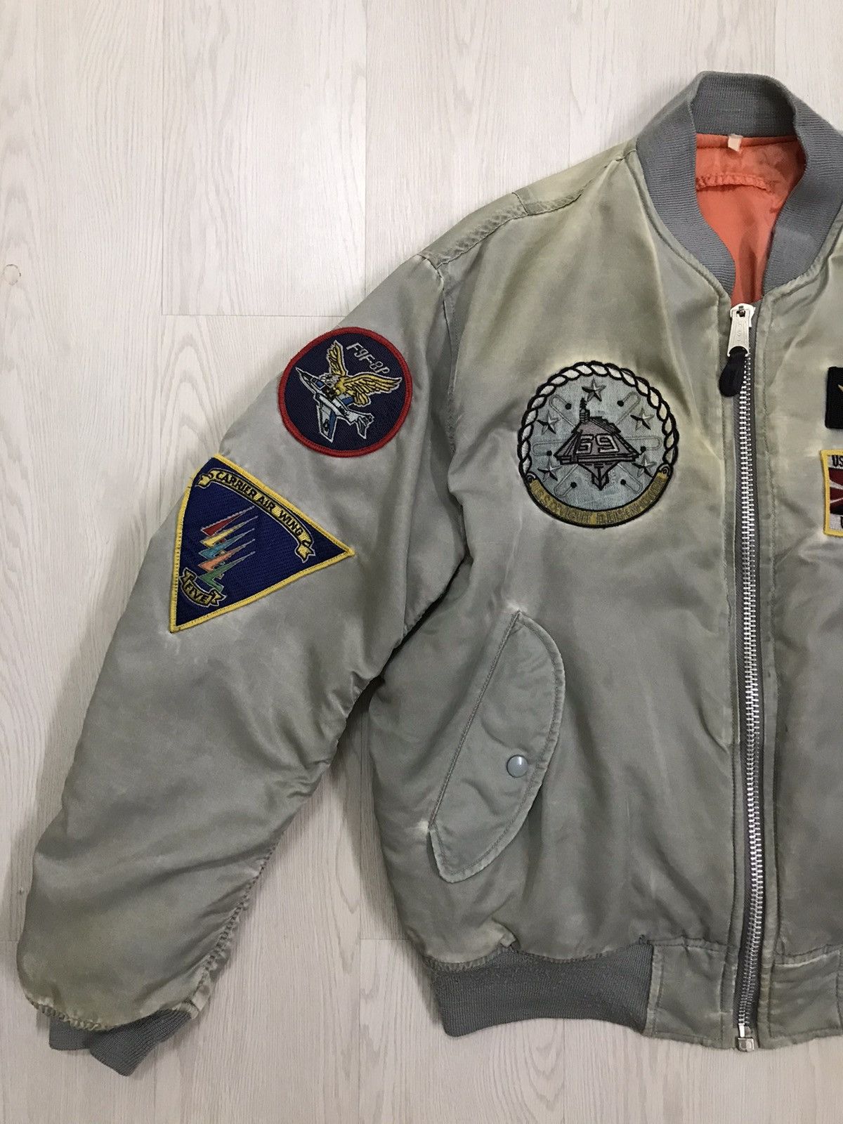 Vintage 💥RARE💥 Vintage US Navy Ma-1 Bomber Jacket Size US L / EU 52-54 / 3 - 4 Thumbnail