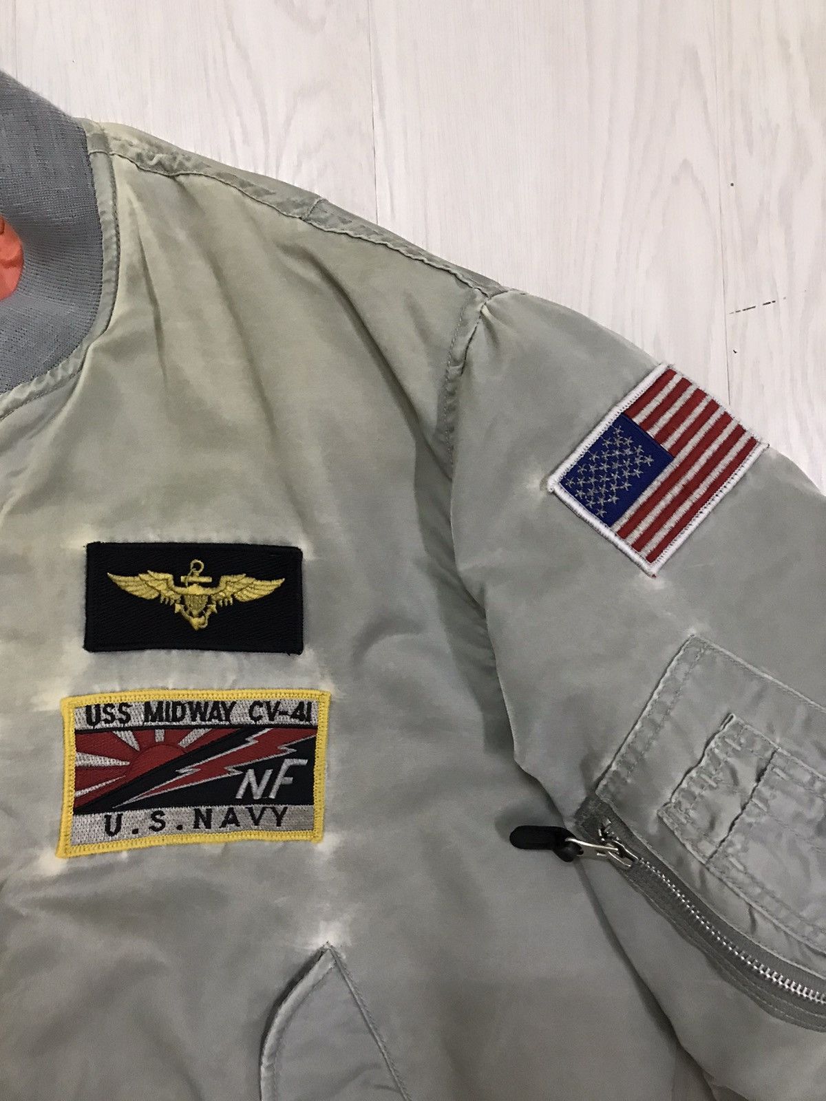 Vintage 💥RARE💥 Vintage US Navy Ma-1 Bomber Jacket Size US L / EU 52-54 / 3 - 10 Thumbnail